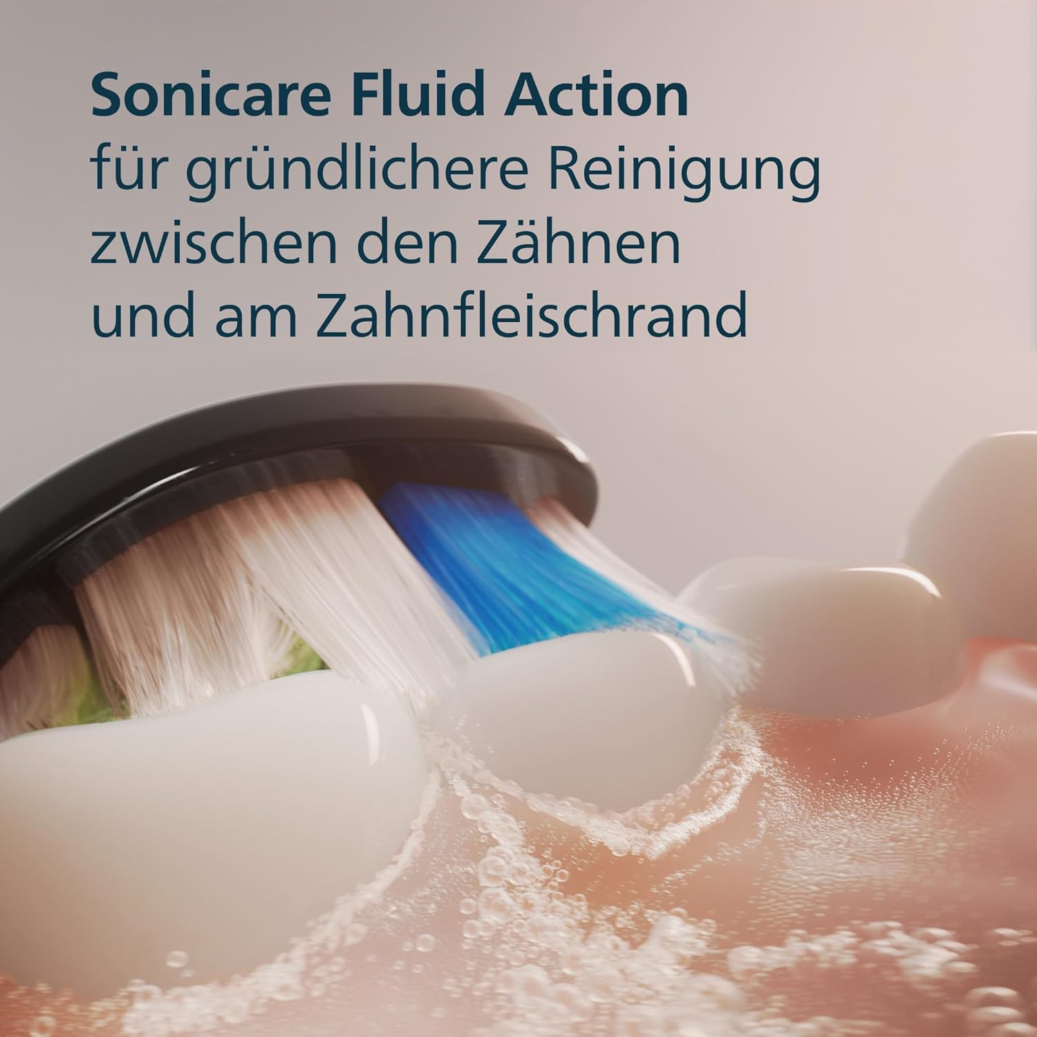 Detalle de Philips Sonicare W2 Optimal White – Original Ersatzbürstenköpfe, 4er-Pack, HX6064/88, Schwarz
