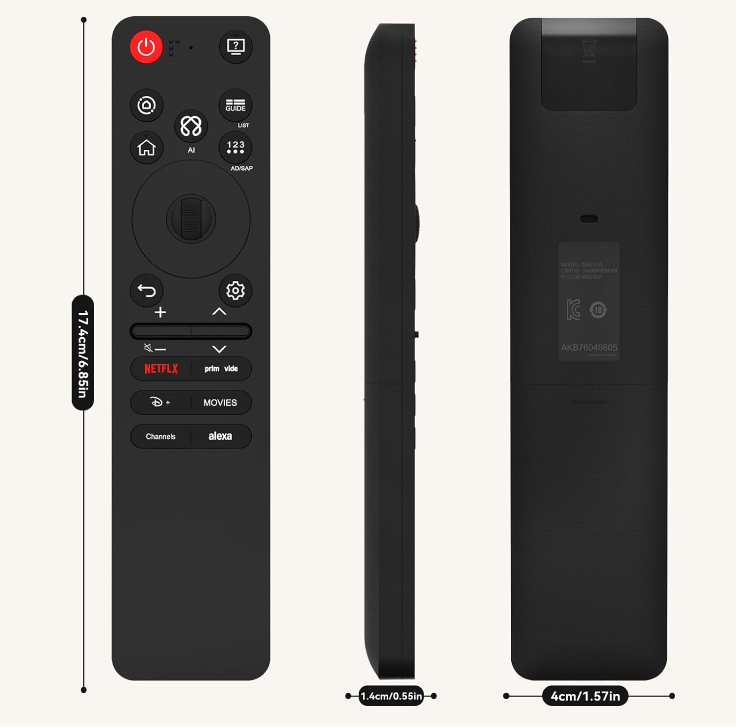 Thumbnail 6 de Replacement LG AI Magic Remote MR25GA for LG Smart TV (Compatible with 2019–2025 Models)