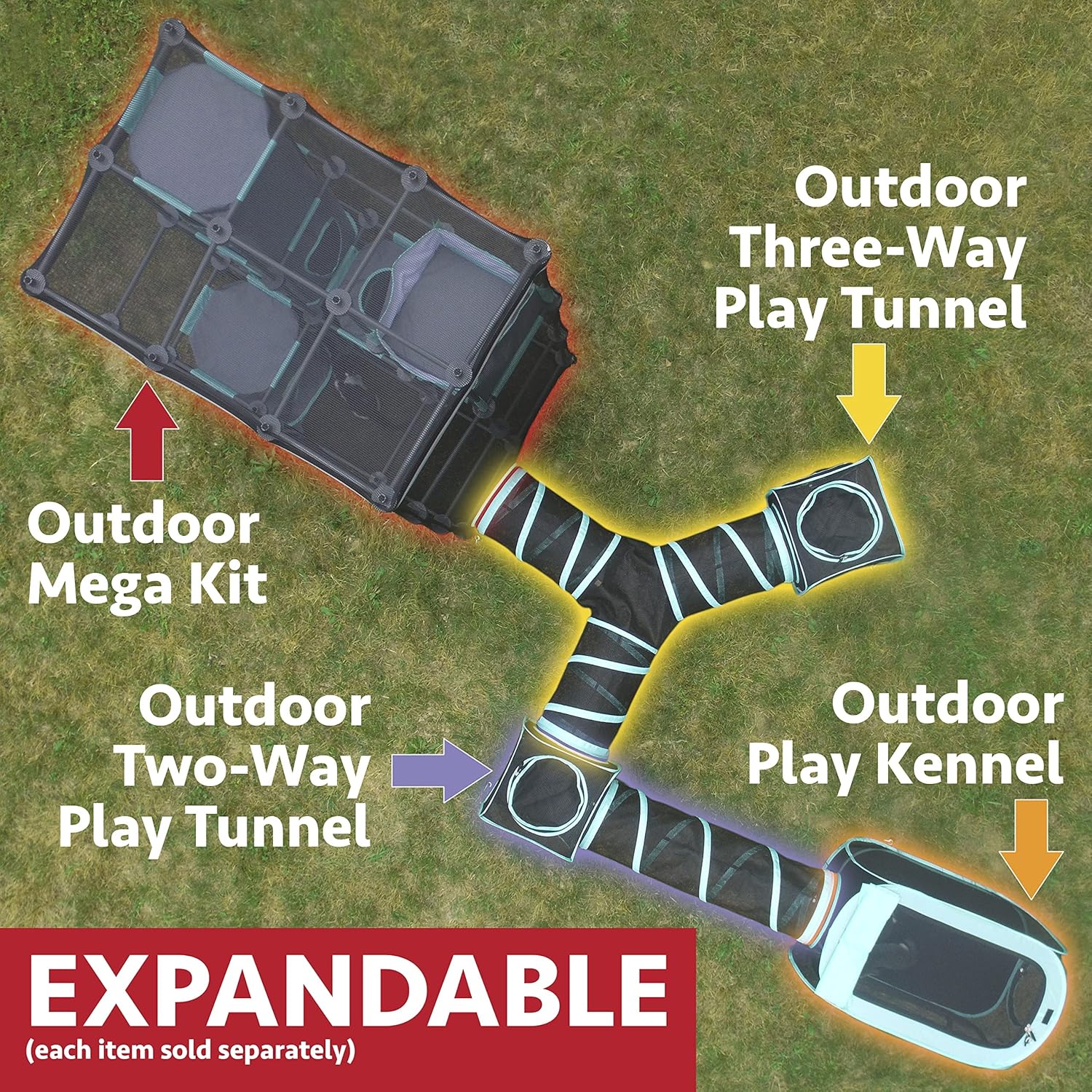 Thumbnail 4 de Kitty City Outdoor Catio Furniture and Play Kits: Mega Kit for Multi‑Cat Fun