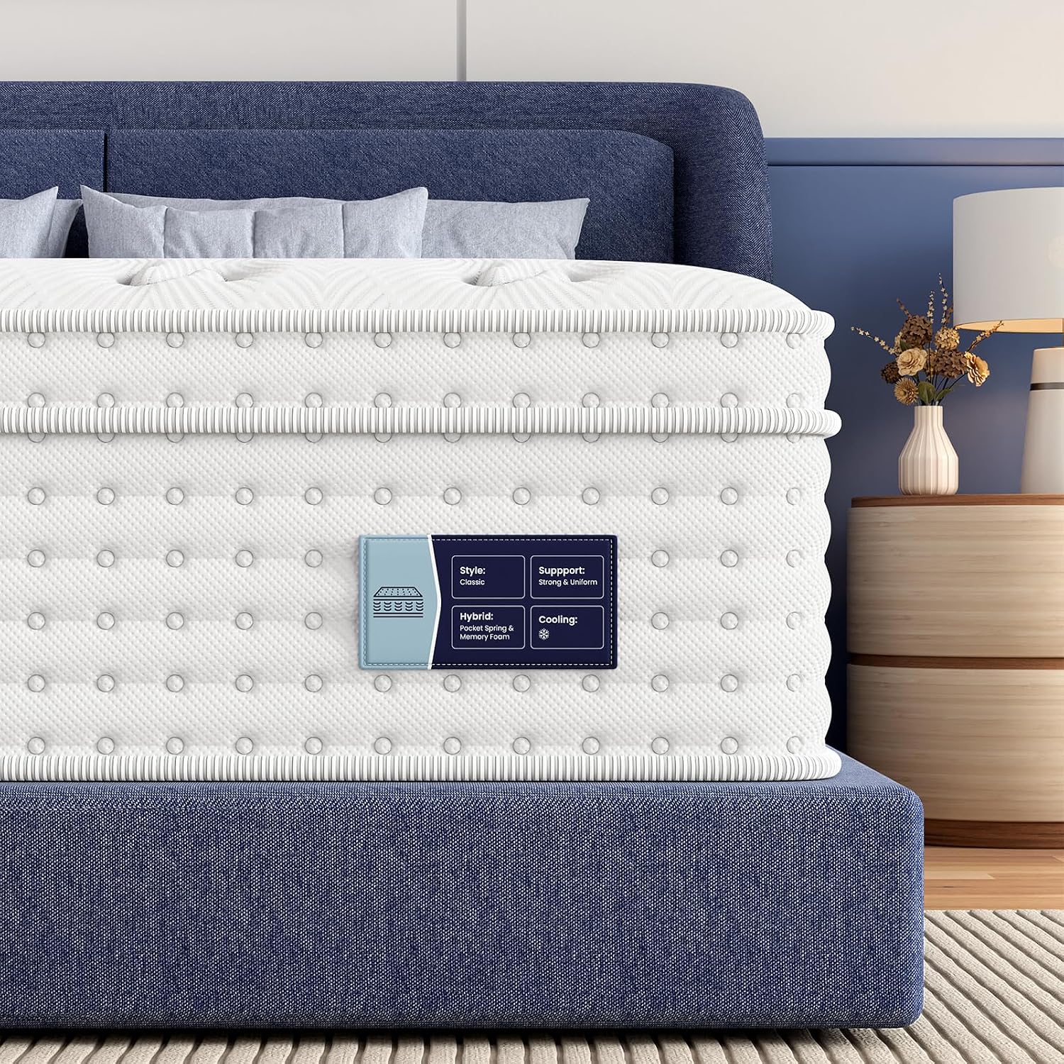 Detalle de BedStory Hybrid Mattress, 14-Inch