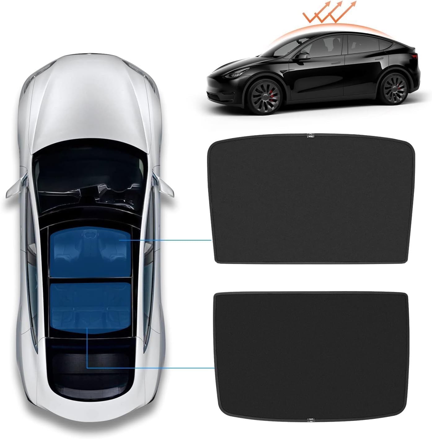 Thumbnail 2 de Tesla Model Y Sunshade Roof: Never Sag Heat-Insulating, UV-Protective Interior Accessory