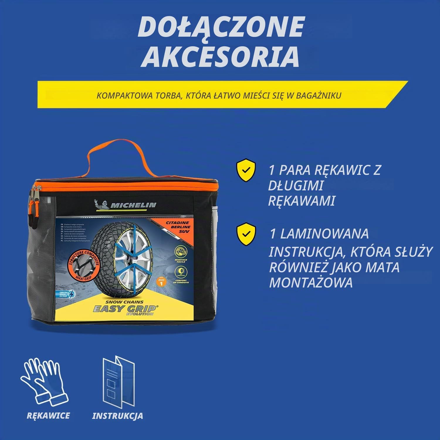 Thumbnail 6 de Michelin łańcuchy śniegowe do opon 13 i 14 cali z metalowym zapięciem