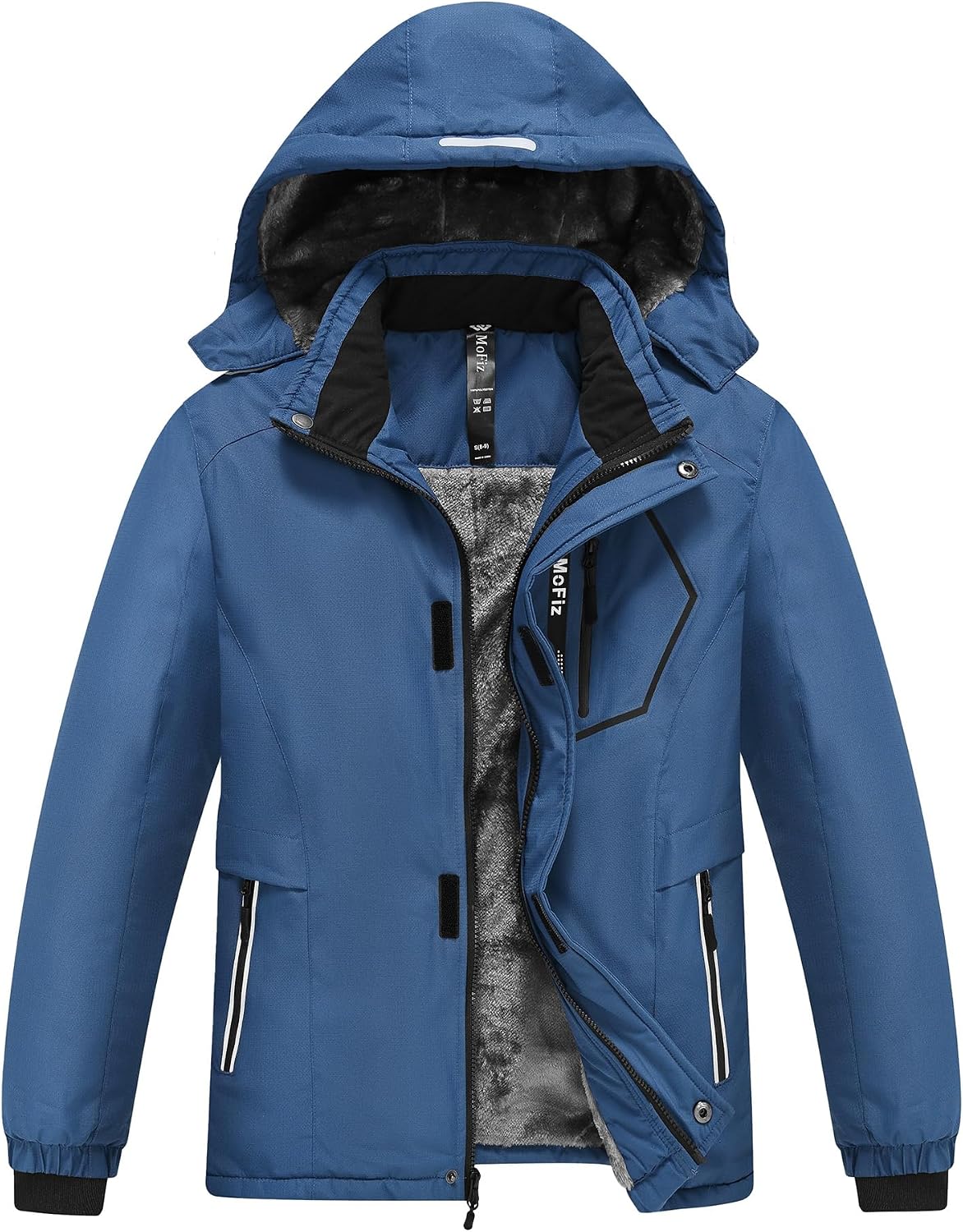 Detalle de MoFiz Boys’ Snowboarding Jacket, Hooded, Waterproof and Windproof
