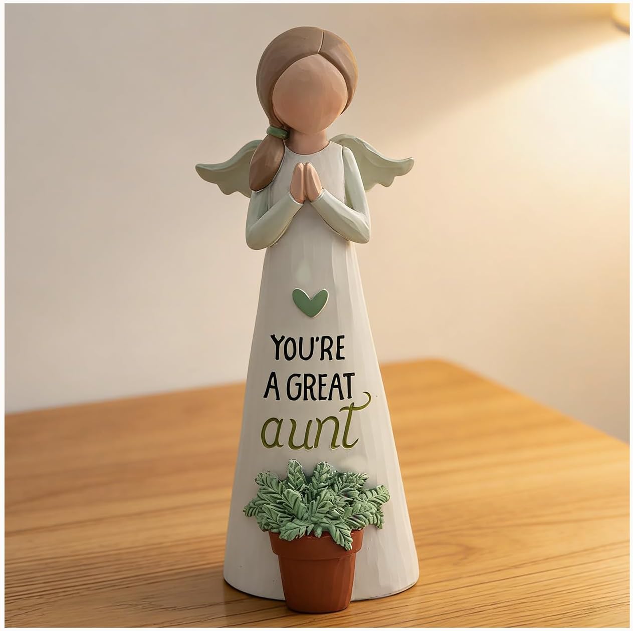 Detalle de DurableDelights Friend for Always Angel Figurine, Taupe Resin Keepsake