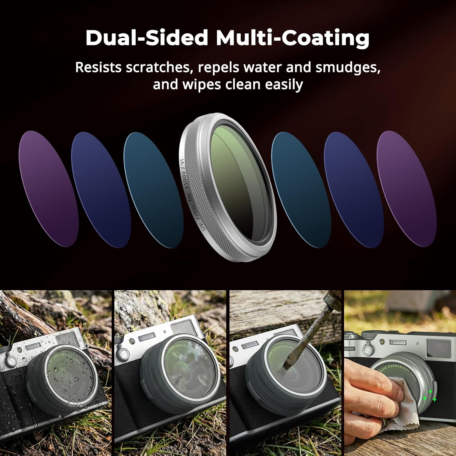 Thumbnail 4 de SMALLRIG Filtre UV pour Fujifilm X100V / X100VI (verre optique, transmission 99 %) 5853