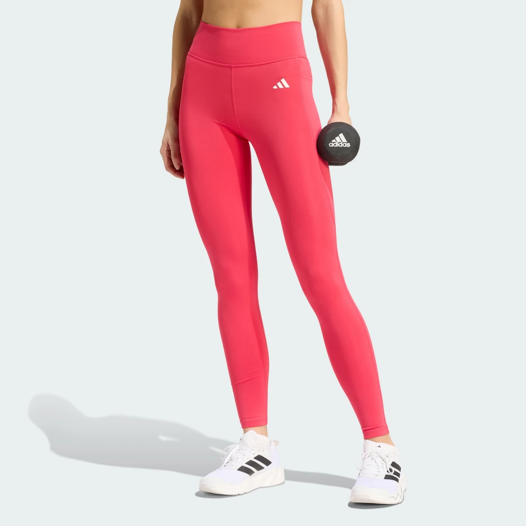 Detalle de Mallas largas con bolsillo oculto Optimé Essentials de Adidas (color Rosa)