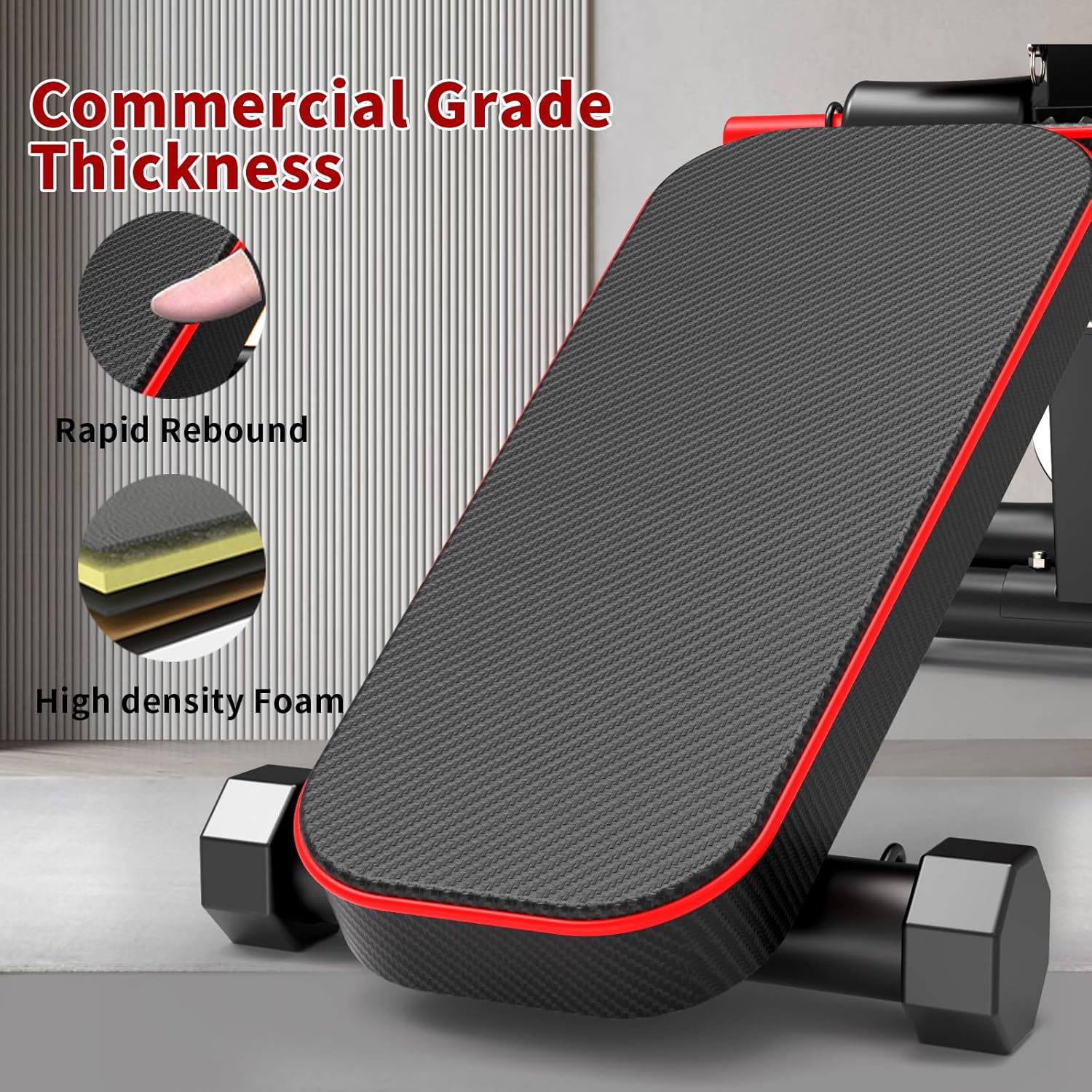 Thumbnail 5 de Adjustable Weight Bench — Foldable Utility Workout Bench for Full-Body Home Gym (Supports up to 600LBS)
