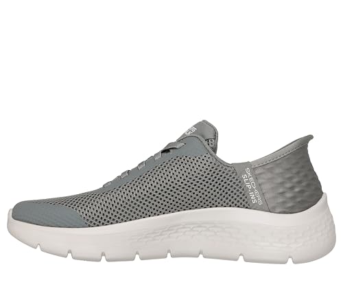 Detalle de Skechers Donna Go Walk Flex Grand Entry Trainers – Olive Textile/Trim (EU 37)