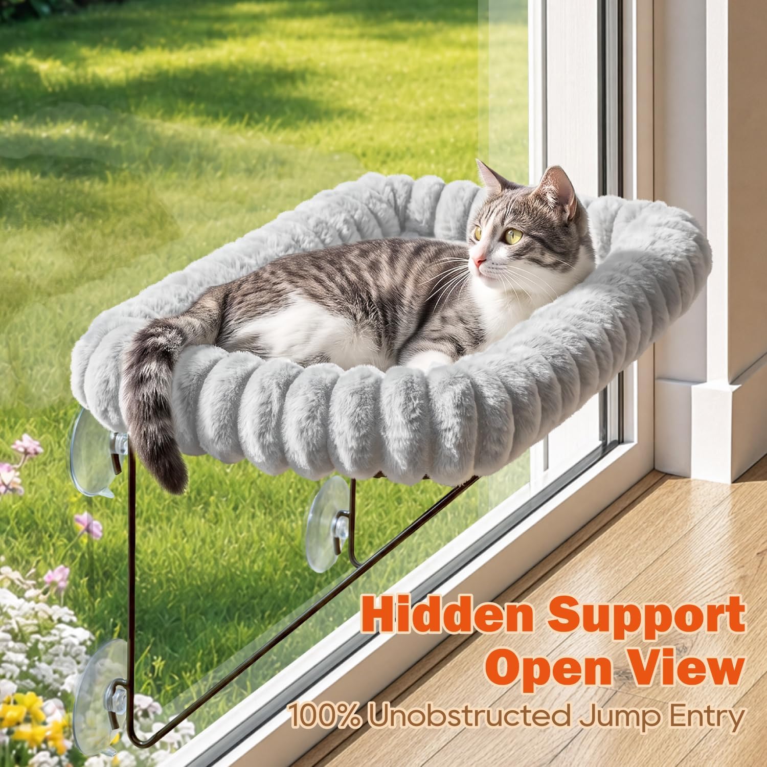 Detalle de Zakkart Cat Window Perch, 40 lb Capacity
