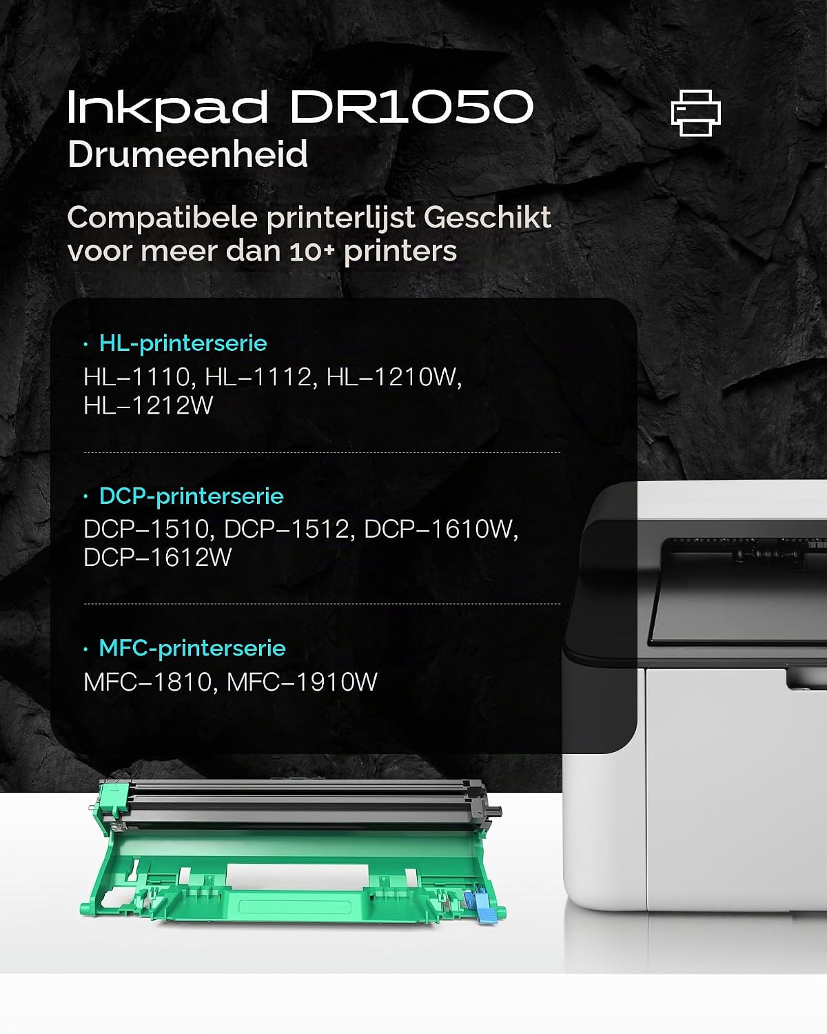 Detalle de iNKPAD DR-1050 drumunit voor Brother, tot 10.000 pagina’s