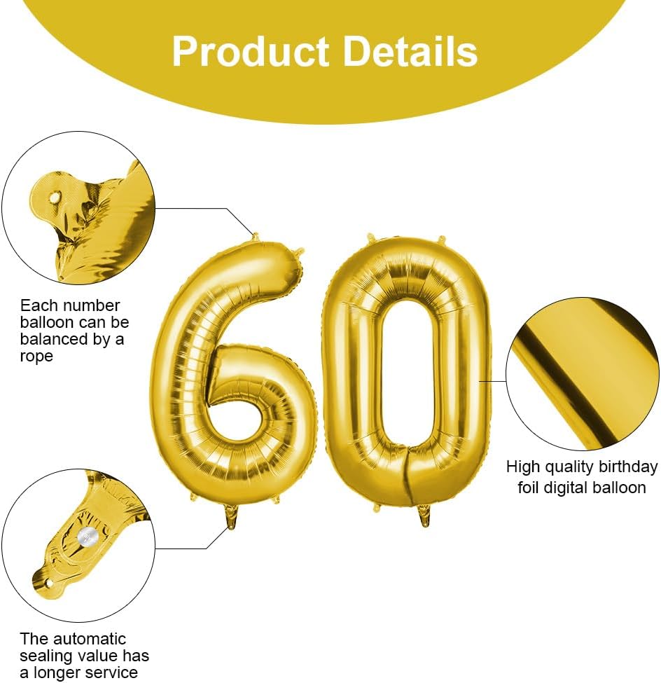 Thumbnail 2 de OFFCUP Zahlen Luftballon 60 101 cm 🎈