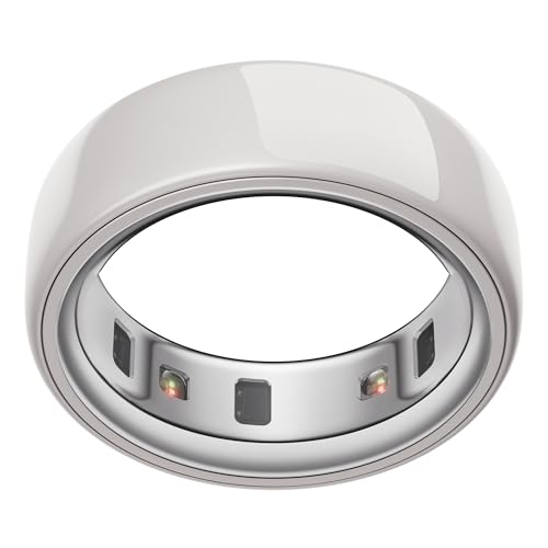 Detalle de Oura Ring 4 Ceramic Cloud (Talla 7) | Averigua tu talla con el kit de tallaje