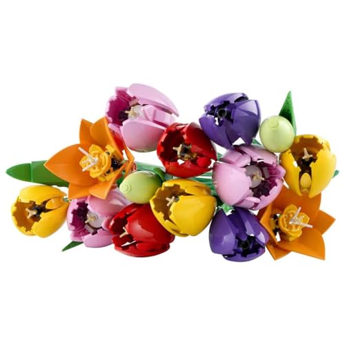 Detalle 2 de LEGO Botanicals Ramo de Tulipanes 11501: kit de construcción floral para regalo del Día de la Madre