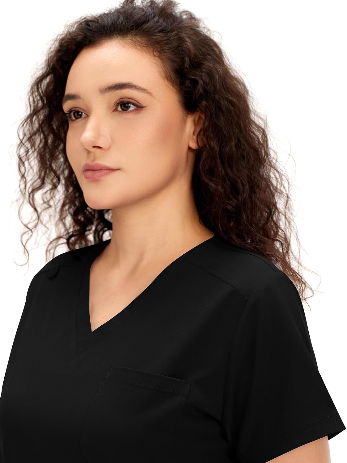 Thumbnail 3 de COZYFIT Women's Scrubs: V-Neck Top, Cargo Straight-Leg Pants, 12 Pockets
