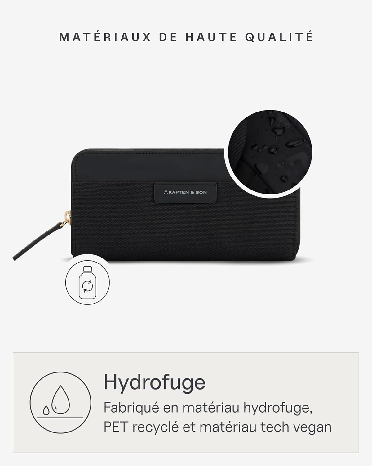 Detalle de Kapten & Son Bergen Pro Wallet L All Black