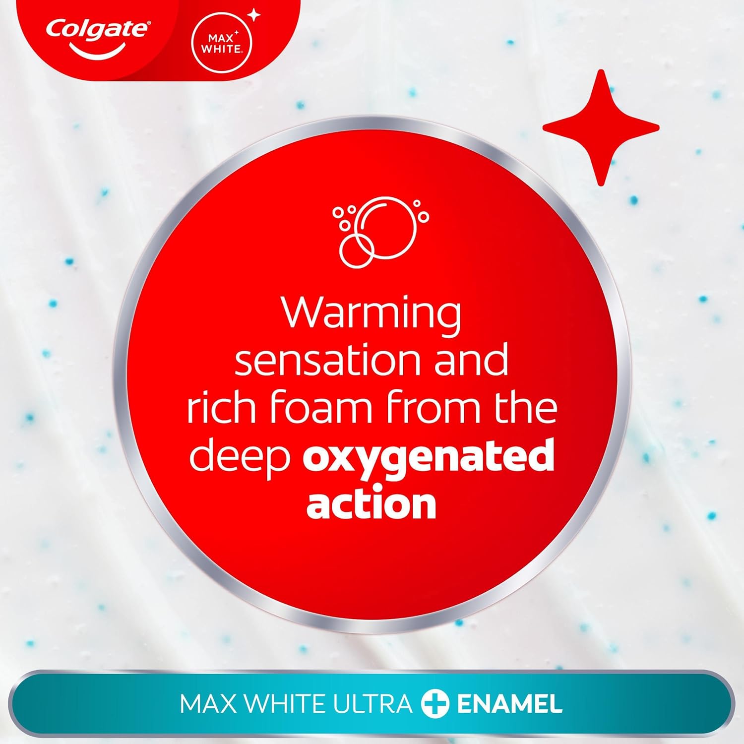 Detalle 2 de Colgate Max White Ultra+ Enamel Toothpaste 75ml: Deep Whitening, Enamel Protection and ActivShine