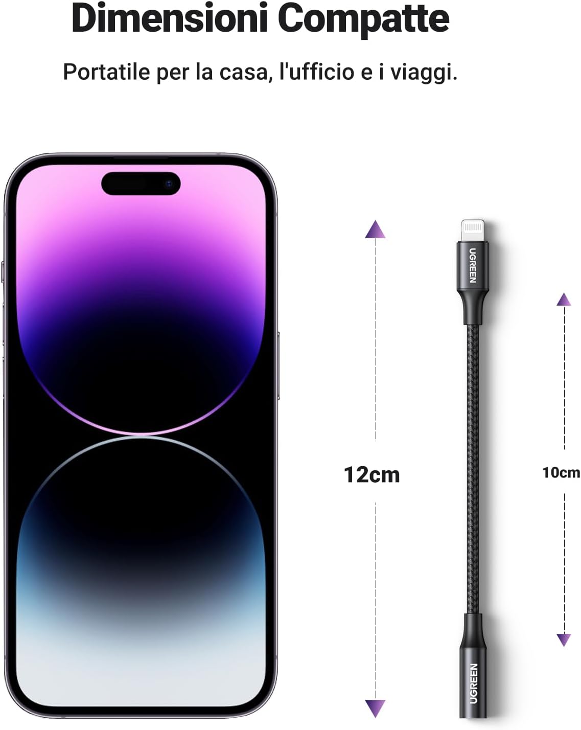 Thumbnail 6 de UGREEN Adattatore Cuffie MFi Lightning a Jack 3.5mm: certificato e affidabile per iPhone