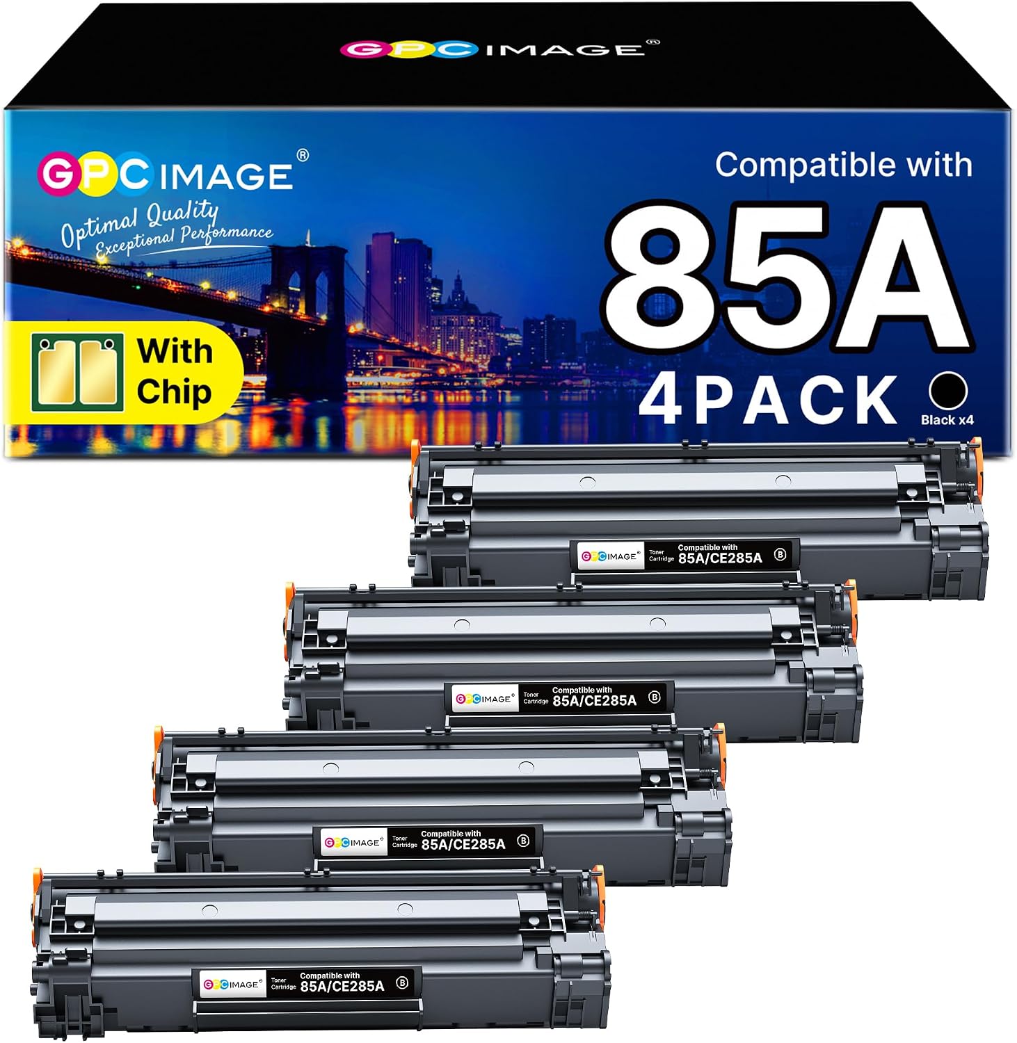 Detalle de GPC Image 85A CE285A compatible toner 4-pack đź–¨