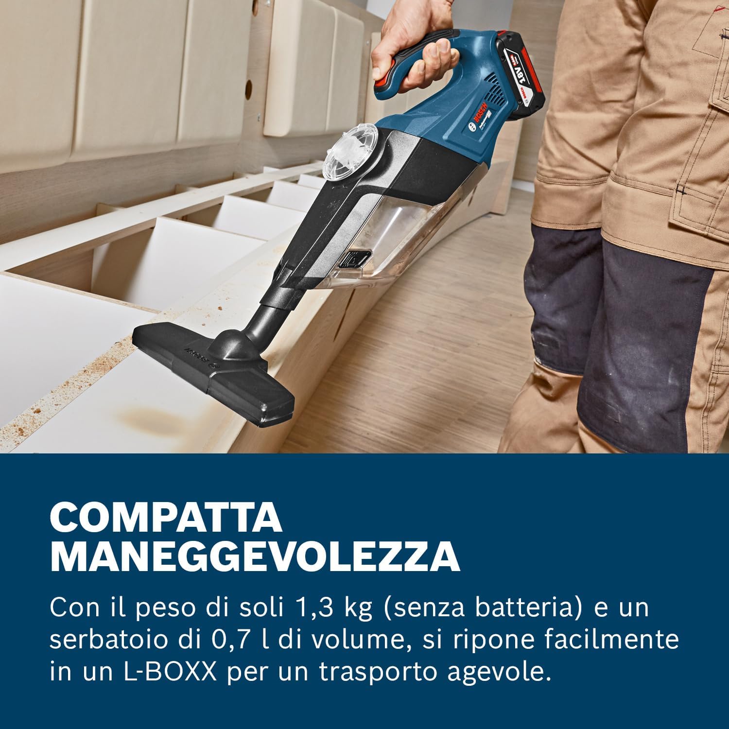 Thumbnail 4 de Bosch Professional 06019C6200 aspiratore a batteria GAS 18V-1 System (batteria e caricabatterie esclusi), capacità 1 l