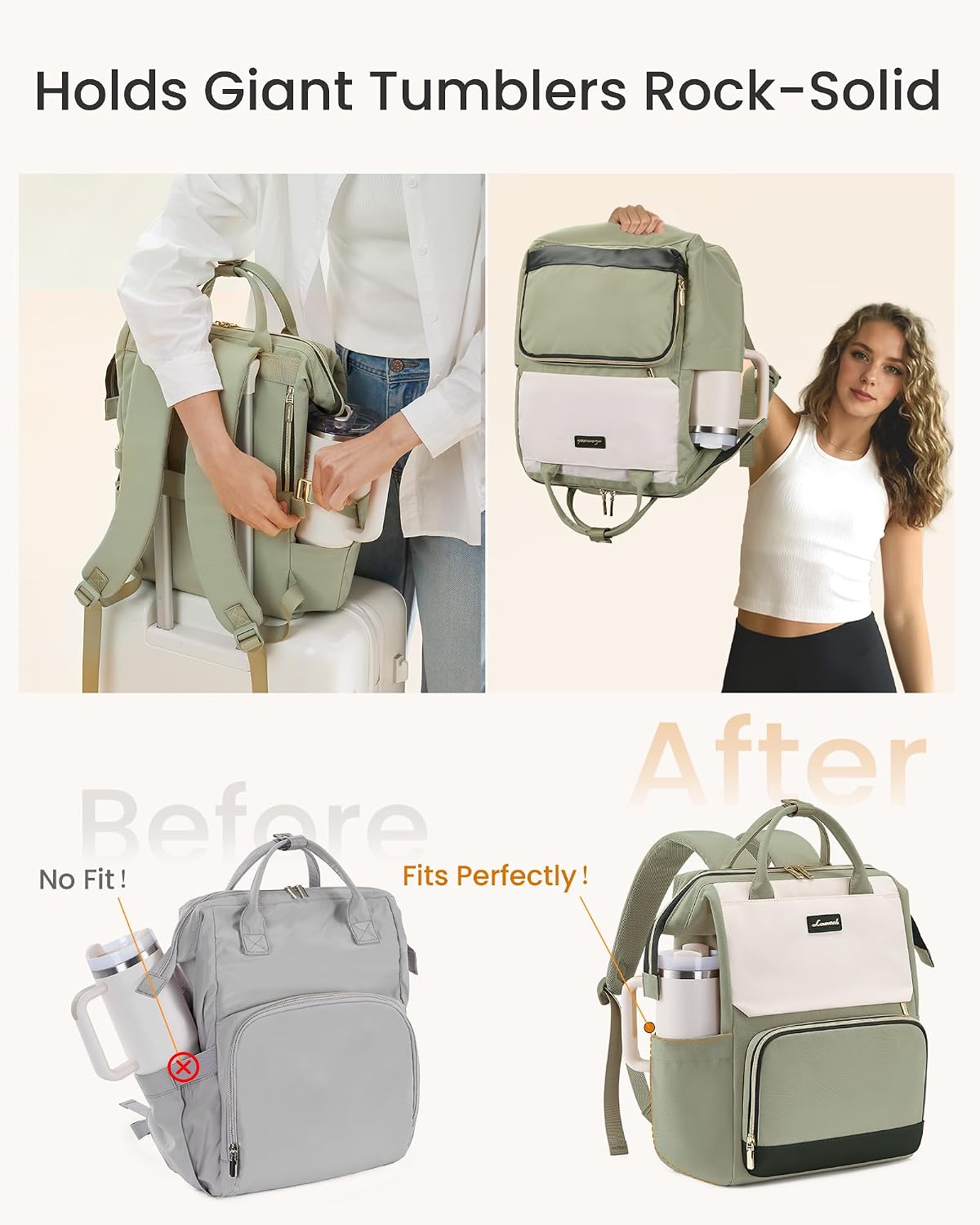 Thumbnail 2 de LOVEVOOK Rucksack 15,6 Zoll Laptop Schulrucksack