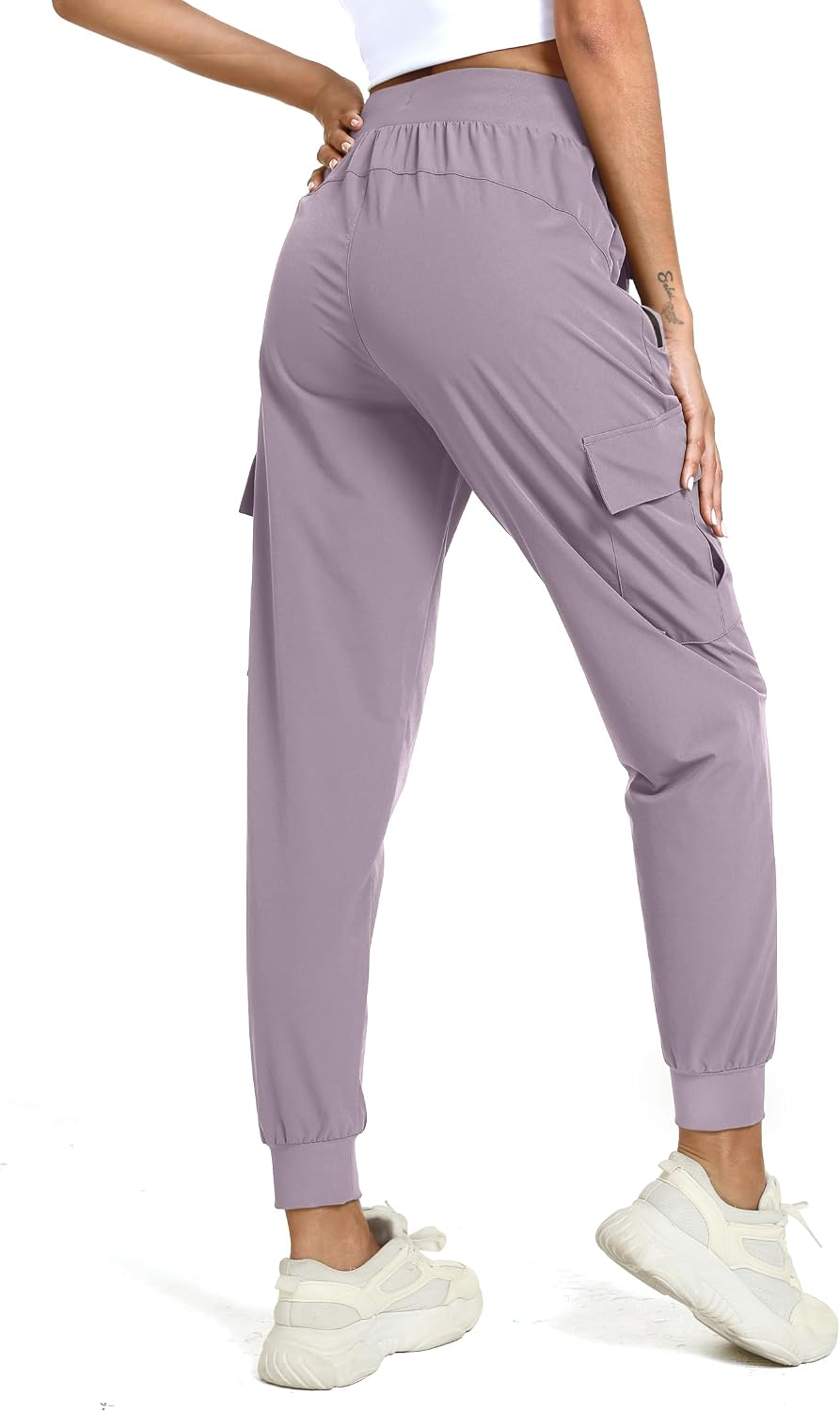 Detalle de Haowind Women's Cargo Hiking Joggers, Lightweight Quick-Dry Pants with 4 Pockets