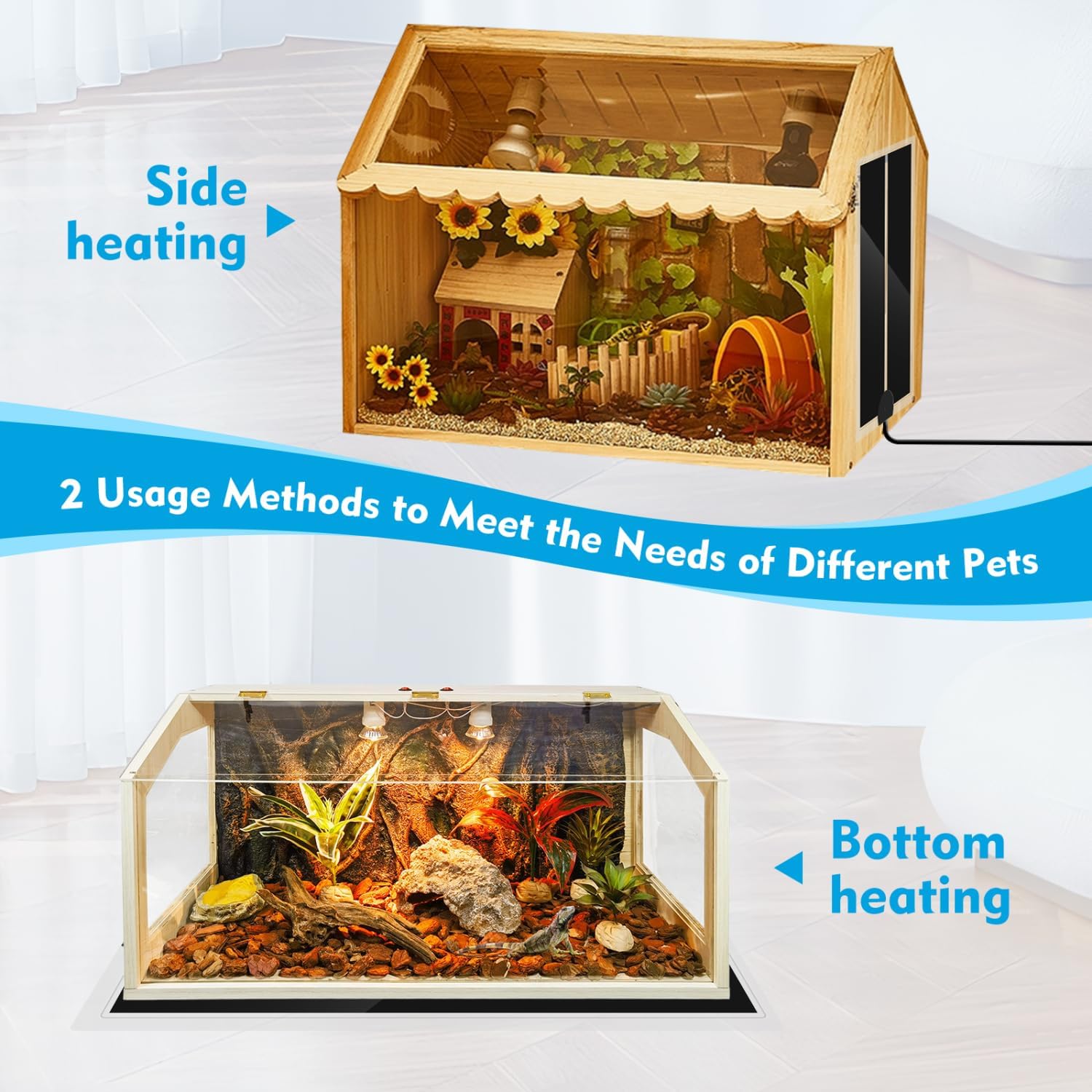 Thumbnail 3 de Nobleza tappetino riscaldante per rettili con termostato 10 livelli, 7W (28x15 cm)