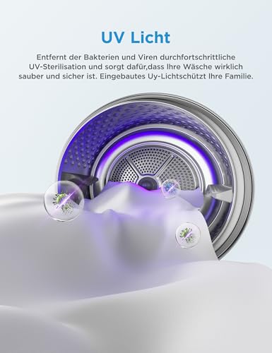 Detalle de Midea V3 Series Wärmepumpentrockner 10 kg MDV3EH100D – effizient, hygienisch und komfortabel