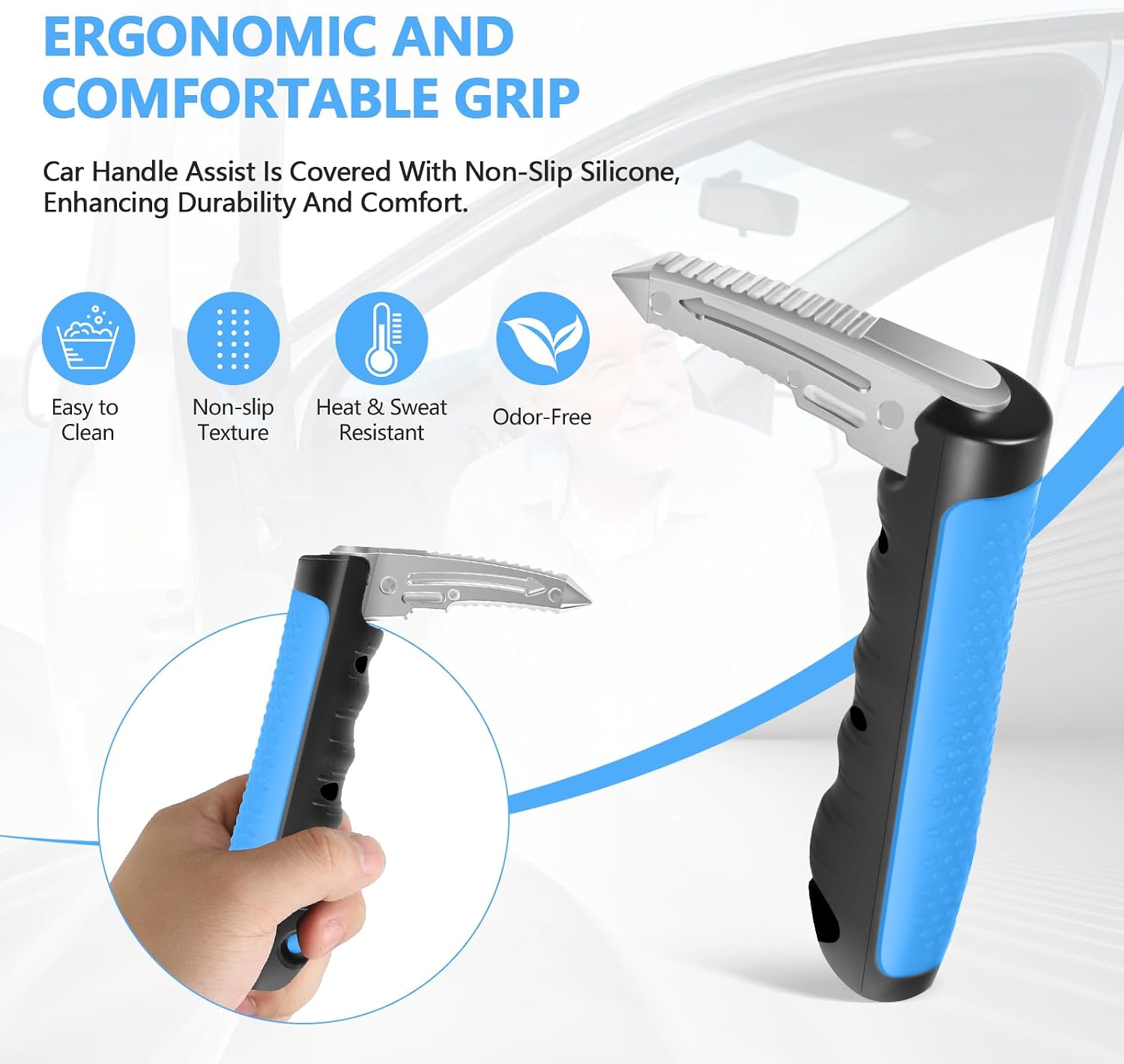 Detalle de Kaiedos Car Door Assist Handle, 500 lb Capacity