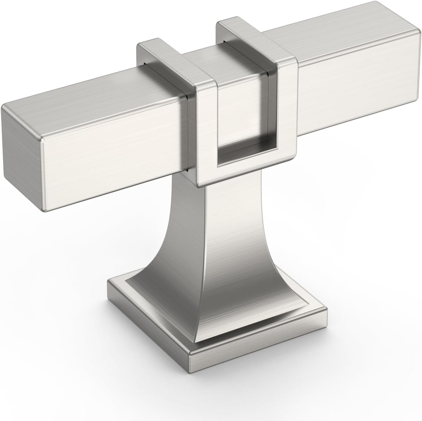 Detalle de Amerdeco Lot de 10 boutons de meuble en nickel brossé – boutons d'armoire, tiroir et porte