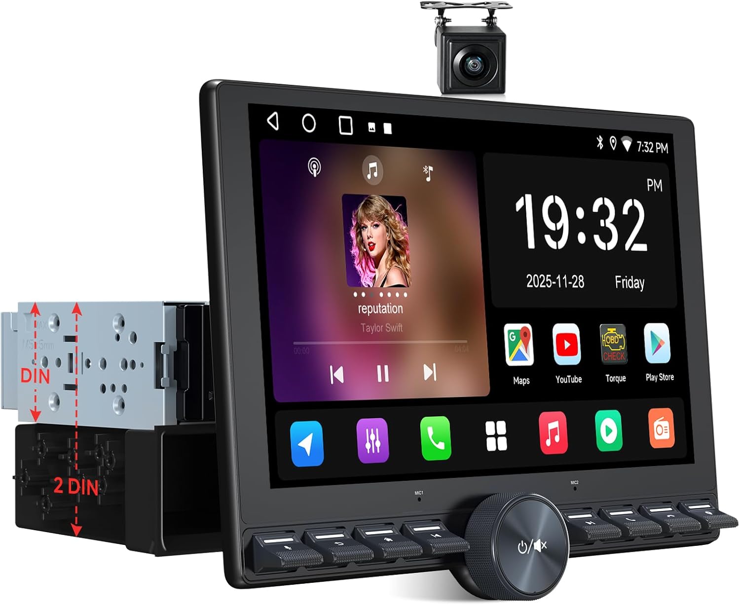 Detalle de ATOTOZONE 10,1" FlexView Android Autoradio with Schermo Fluttuante Adattivo per 1DIN & 2DIN