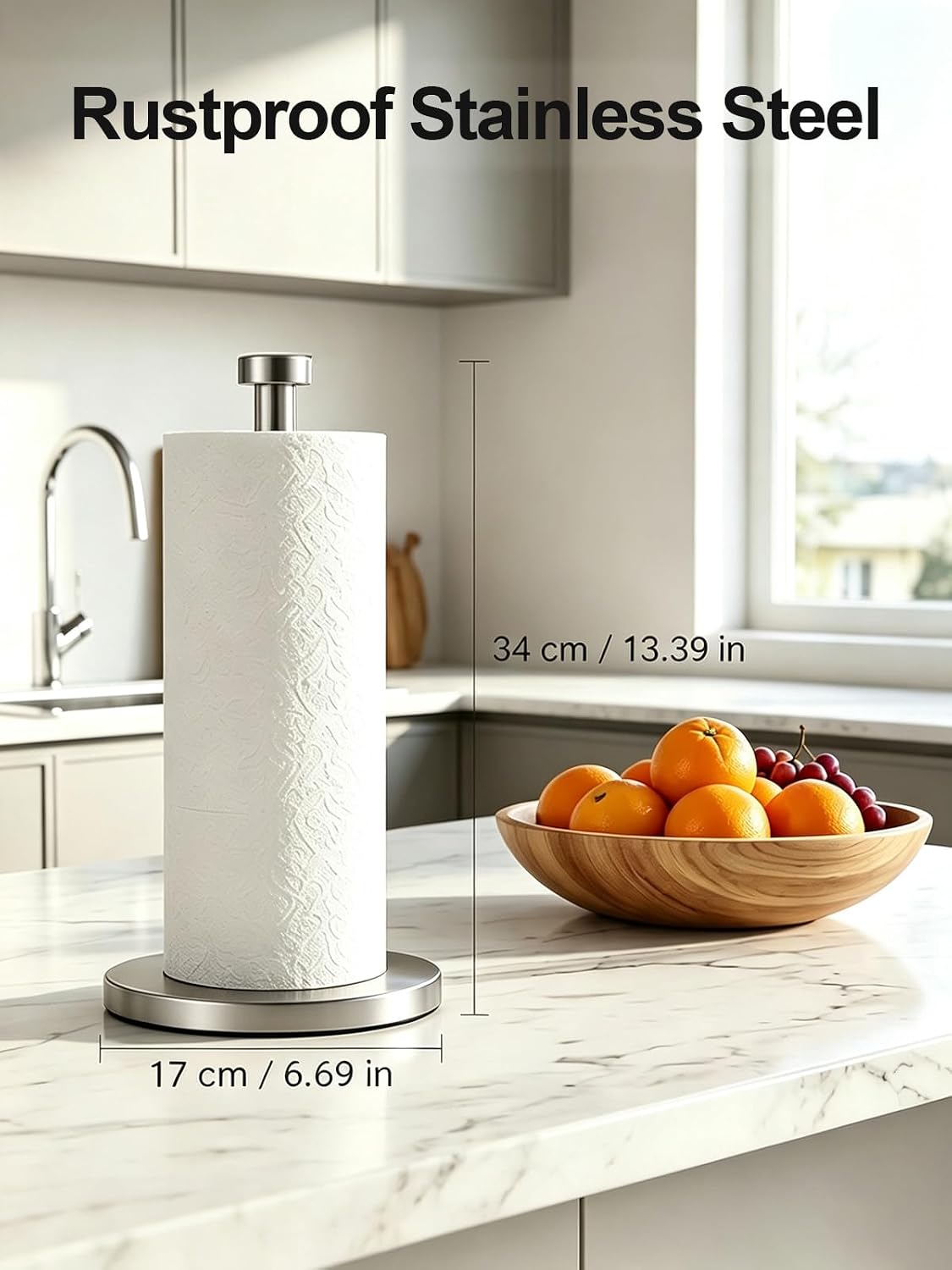 Thumbnail 4 de VEHHE Countertop Paper Towel Holder Stainless Steel