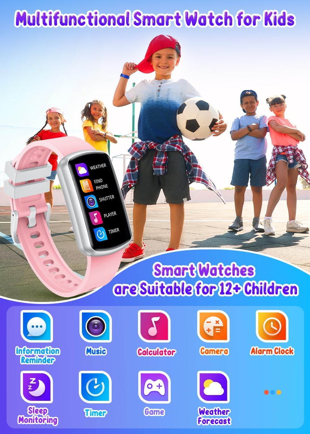 Thumbnail 1 de Reloj Niños Smartwatch Deportivo 1.47" IP67