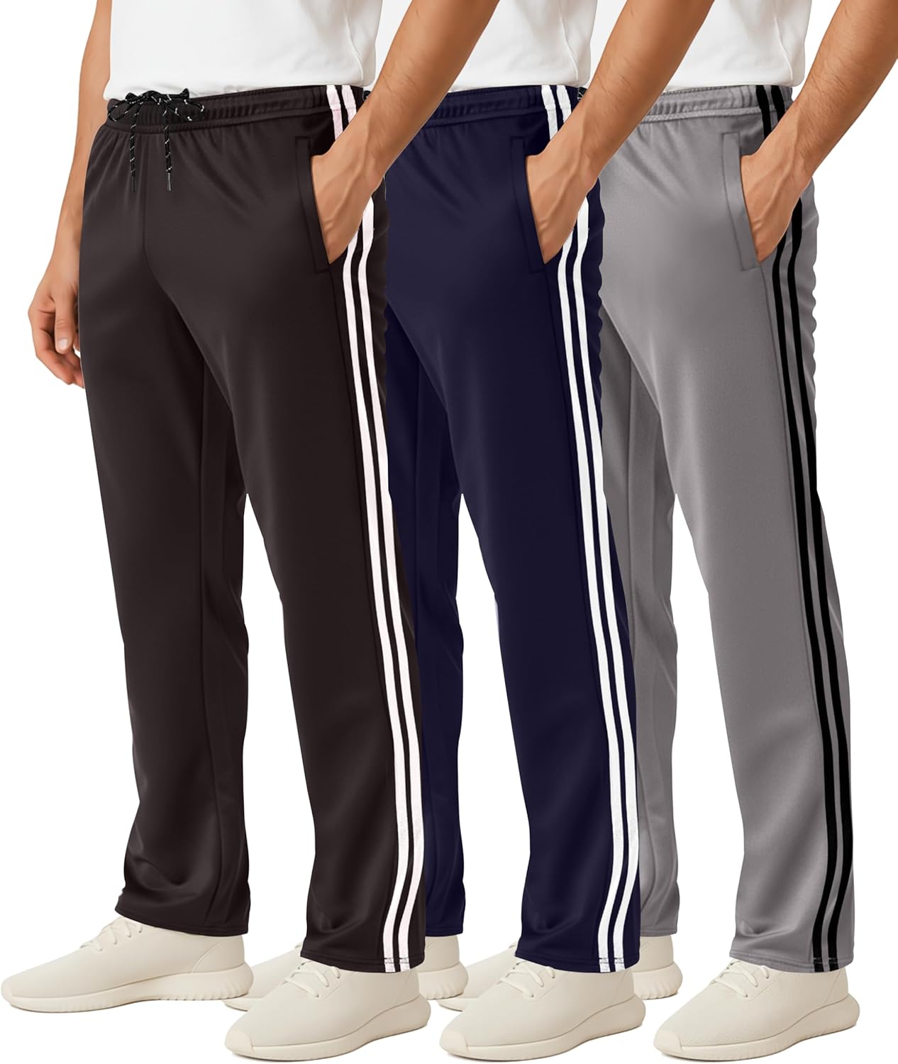 Thumbnail 3 de Real Essentials Men's Mesh Sweatpants, 3-Pack