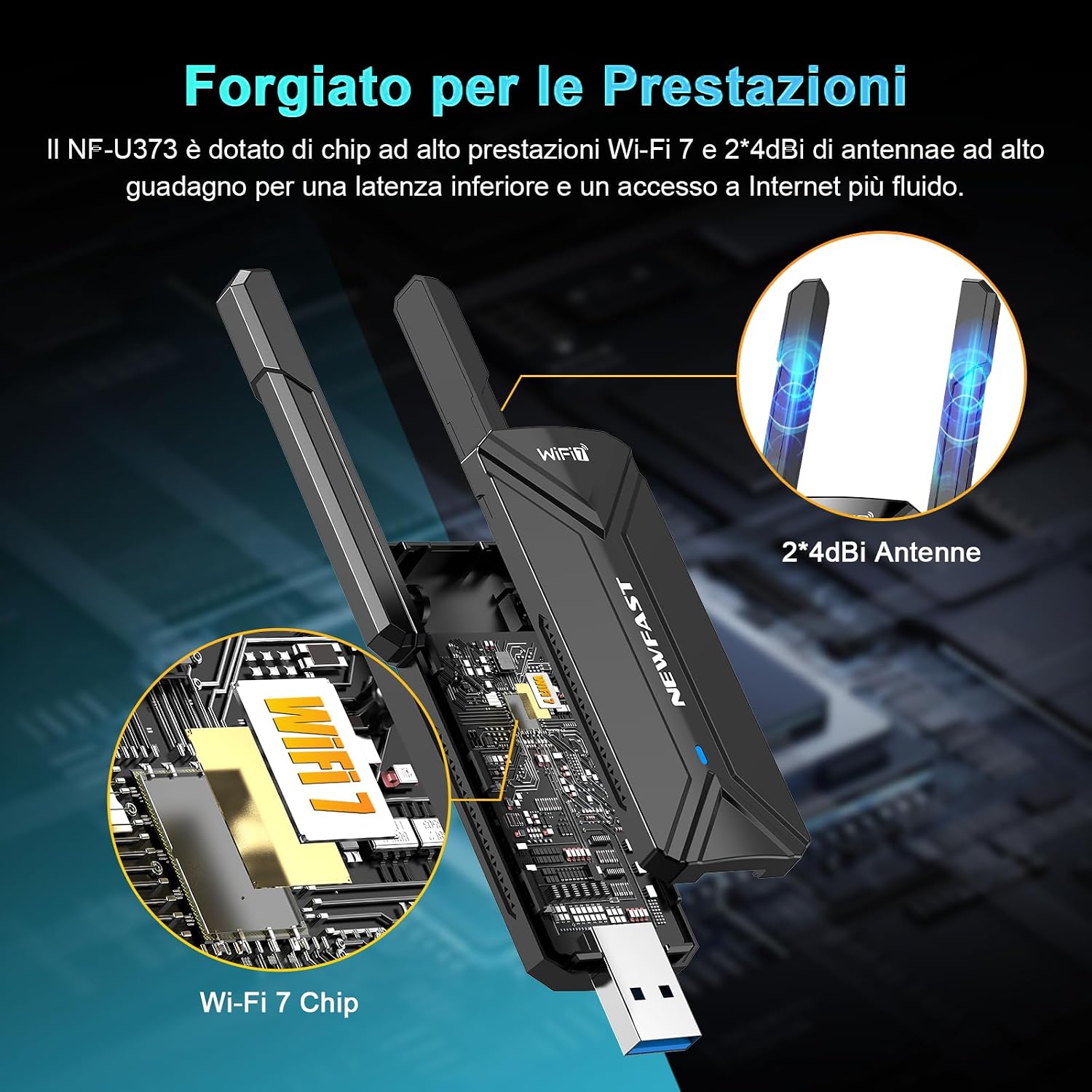 Thumbnail 6 de NEWFAST BE6500 Chiavetta WiFi 7 6500Mbps 📡