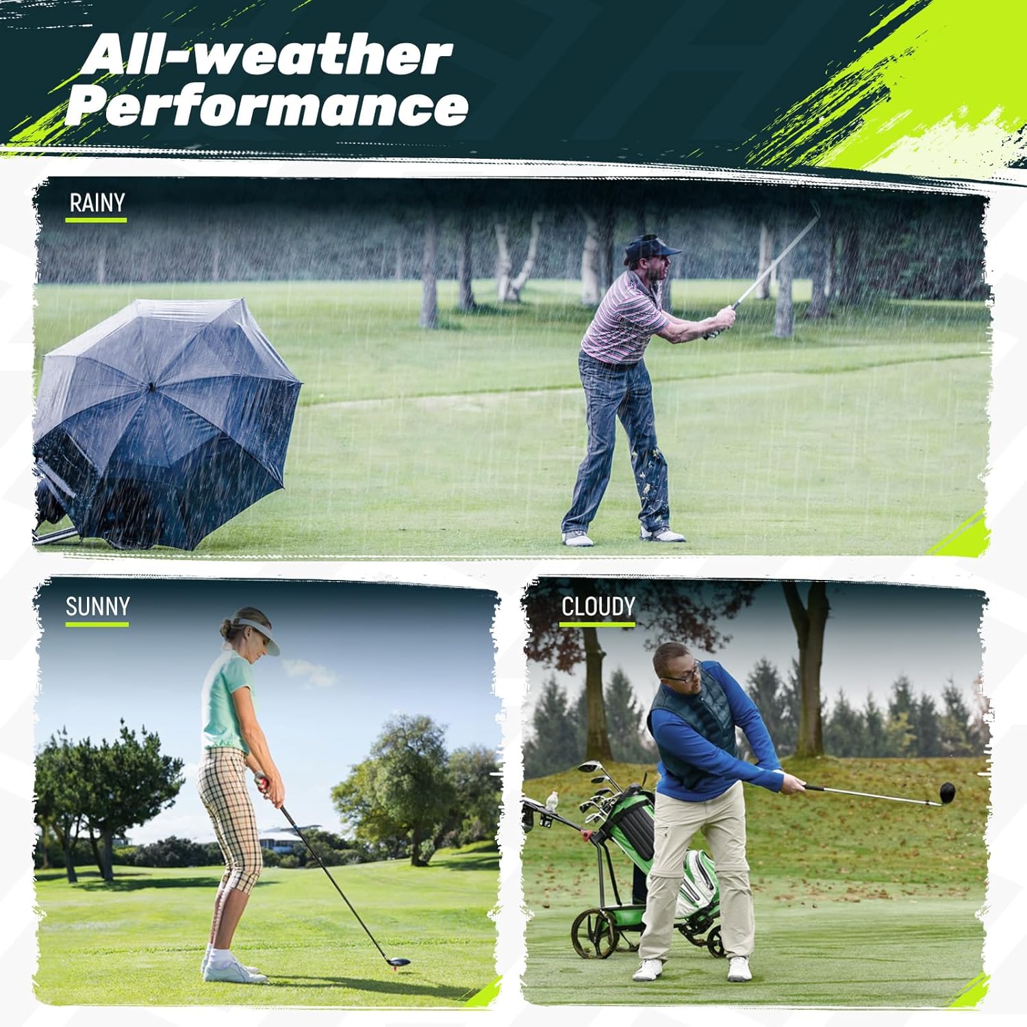 Detalle 2 de SAPLIZE CC01 rubber golf grips (13 grips) — anti-slip standard/midsize/oversize in 4 colours