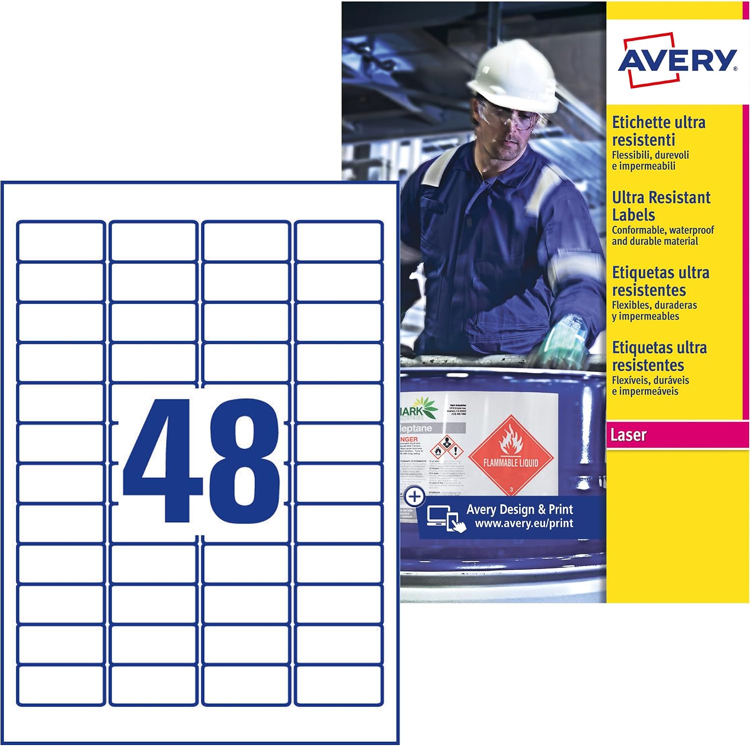 Detalle de Avery Italia L7911-10 Etichette adesive 10 fogli 📄