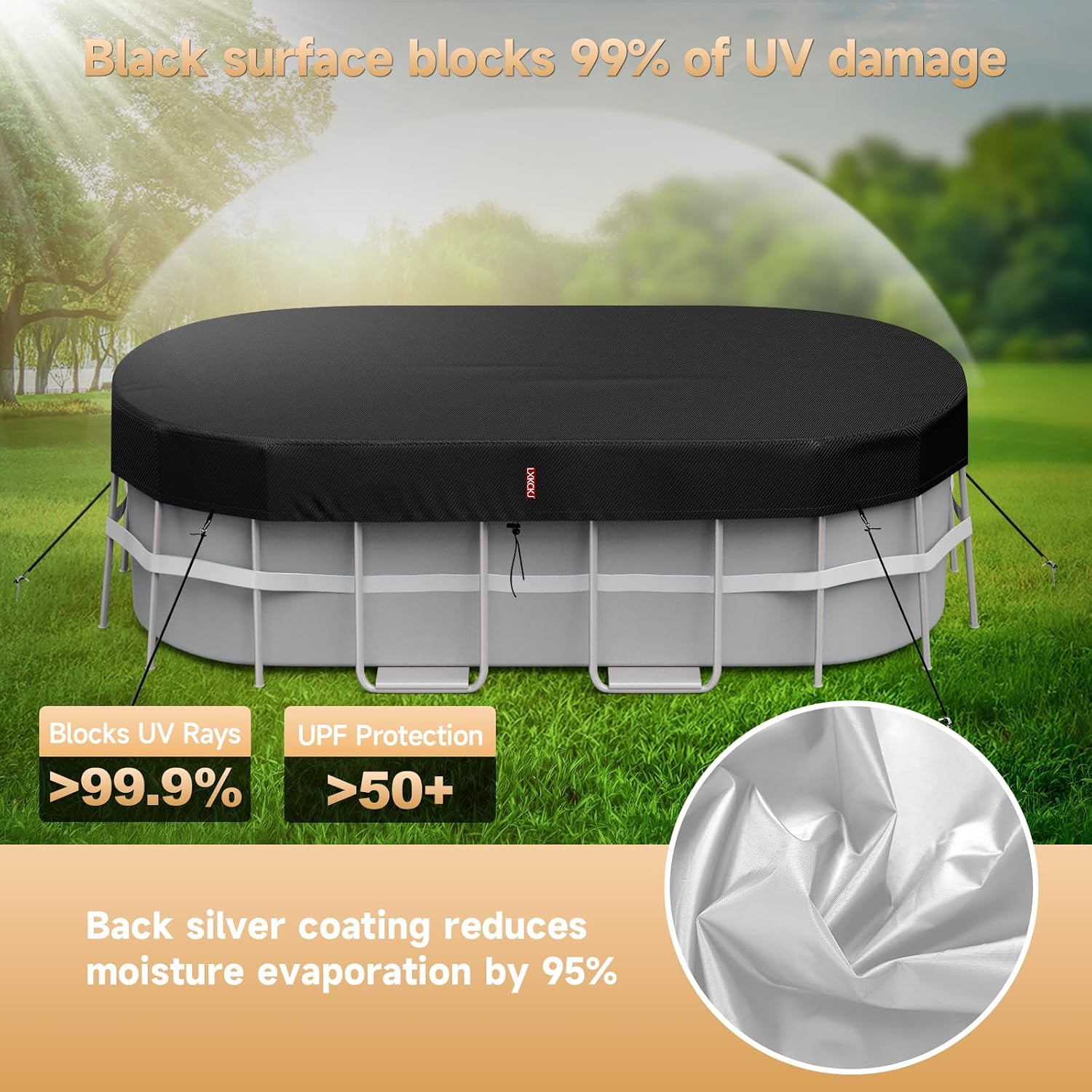Thumbnail 4 de LXKCKJ 12X24FT Pool Cover for Above Ground Pools