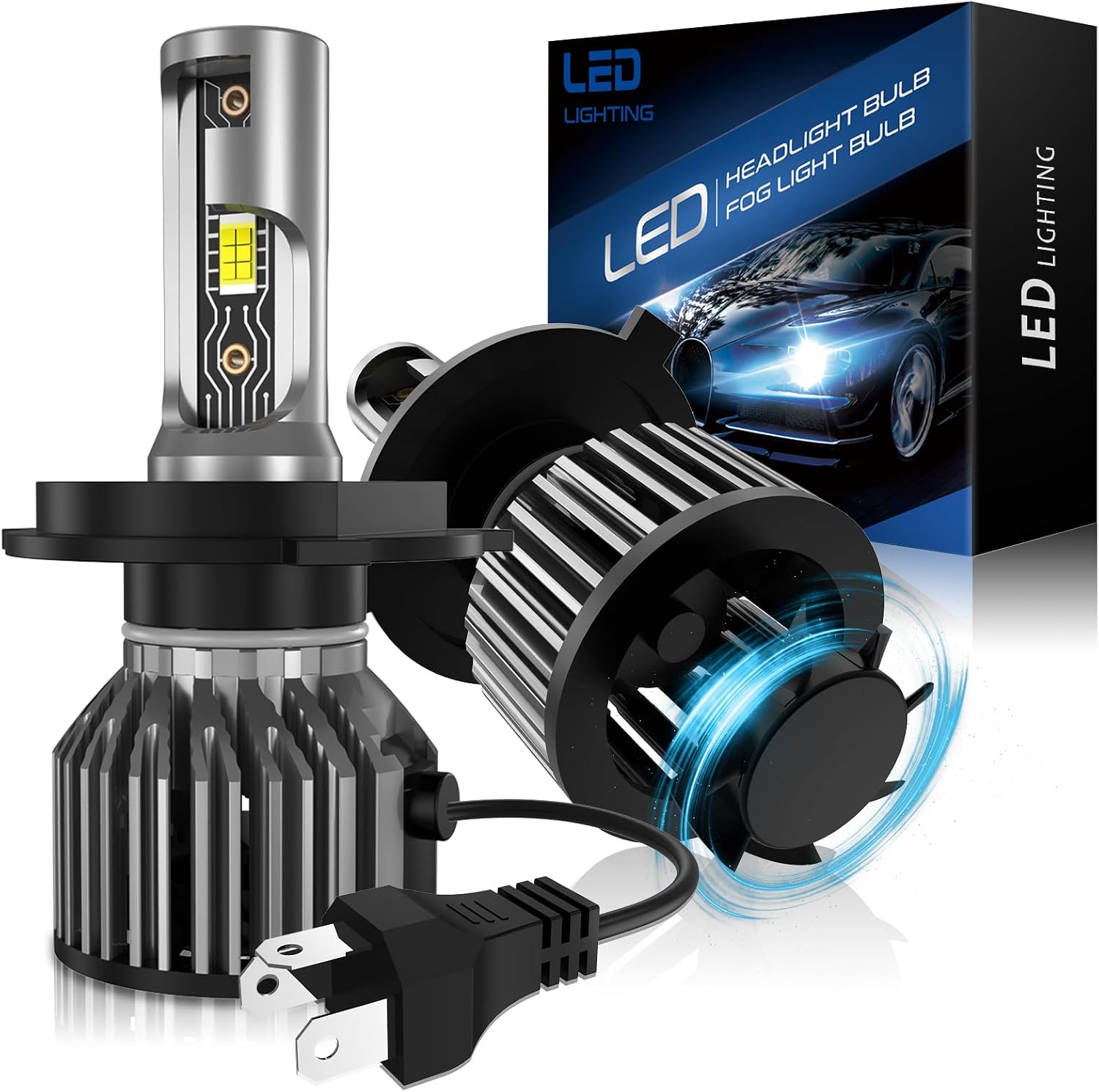 Detalle de AUXIRACER H4 LED 30000LM 120W