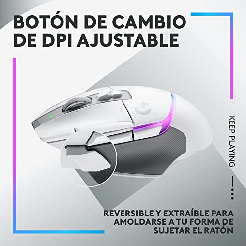 Detalle de Logitech G502 X Plus Lightspeed: Ratón inalámbrico gaming con LIGHTFORCE, HERO 25K y LIGHTSYNC