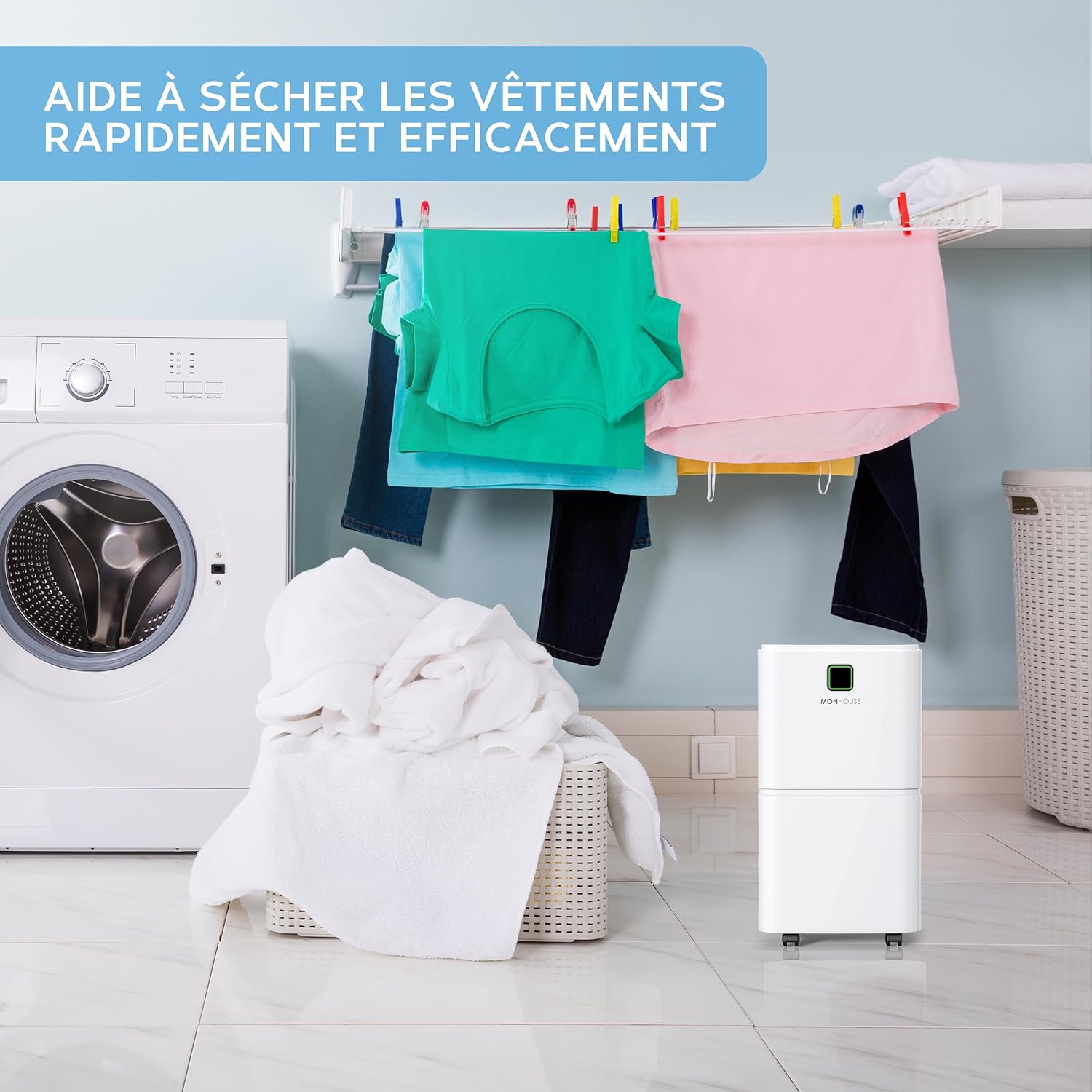 Detalle de MONHOUSE DĂ©shumidificateur 12 L đźŹ