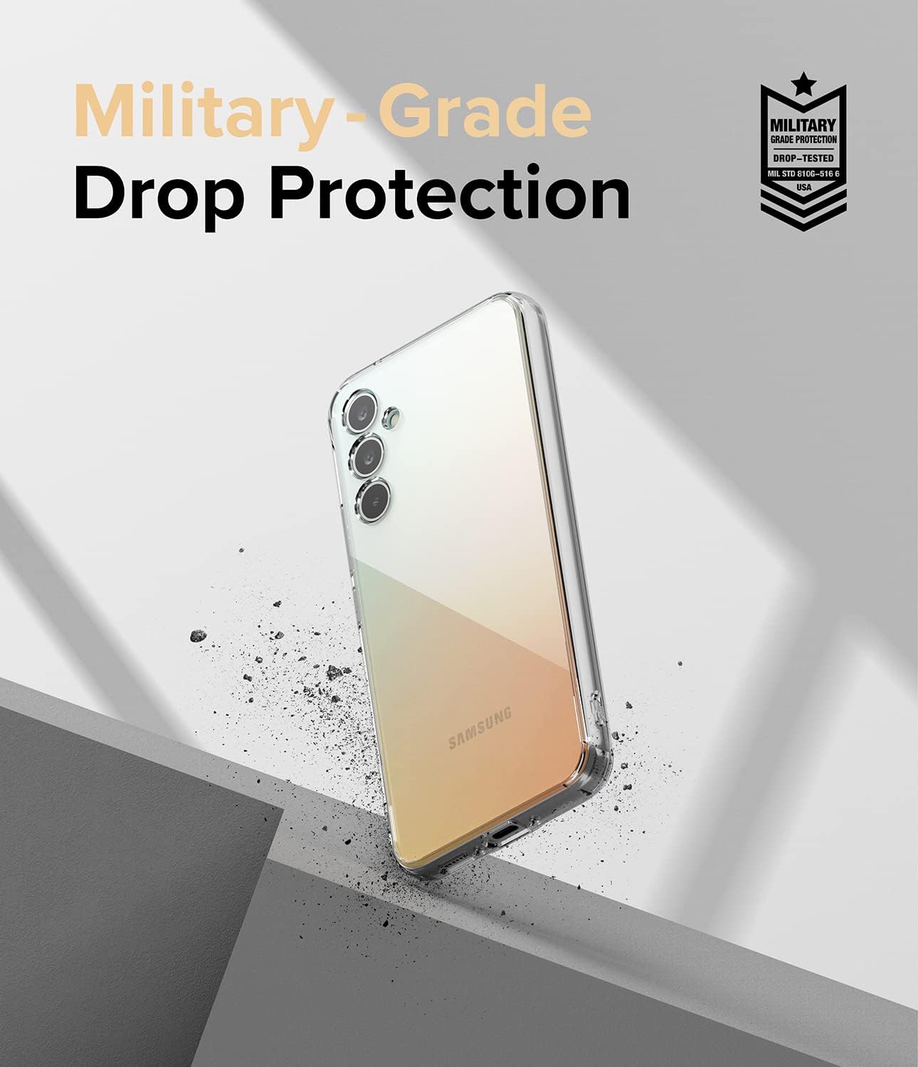 Detalle de Ringke Fusion Long Lasting Transparency Case for Samsung Galaxy A34 5G – Clear, Shock-Absorbent Protection