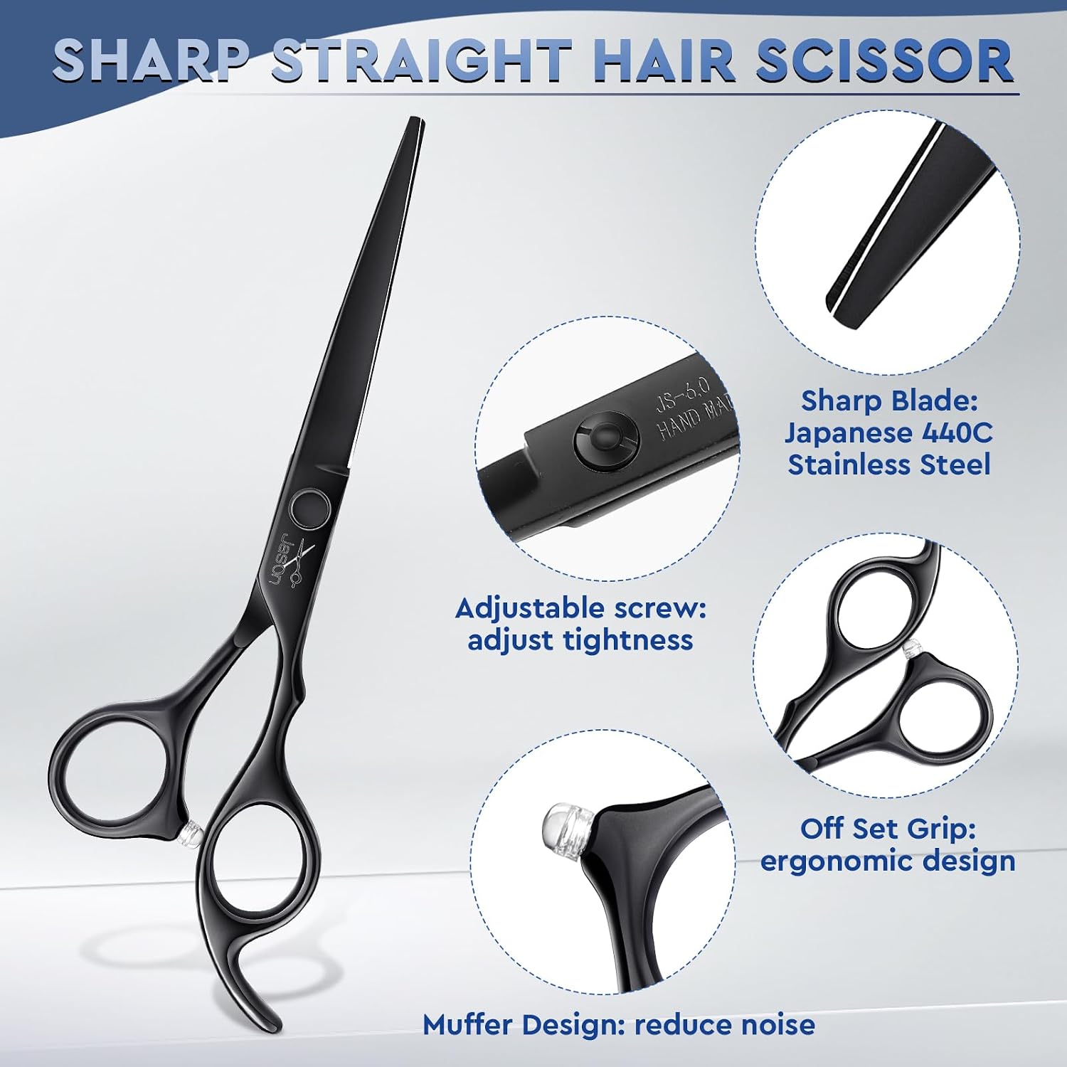 Detalle de JASON Set forbici parrucchiere 6,5" ✂