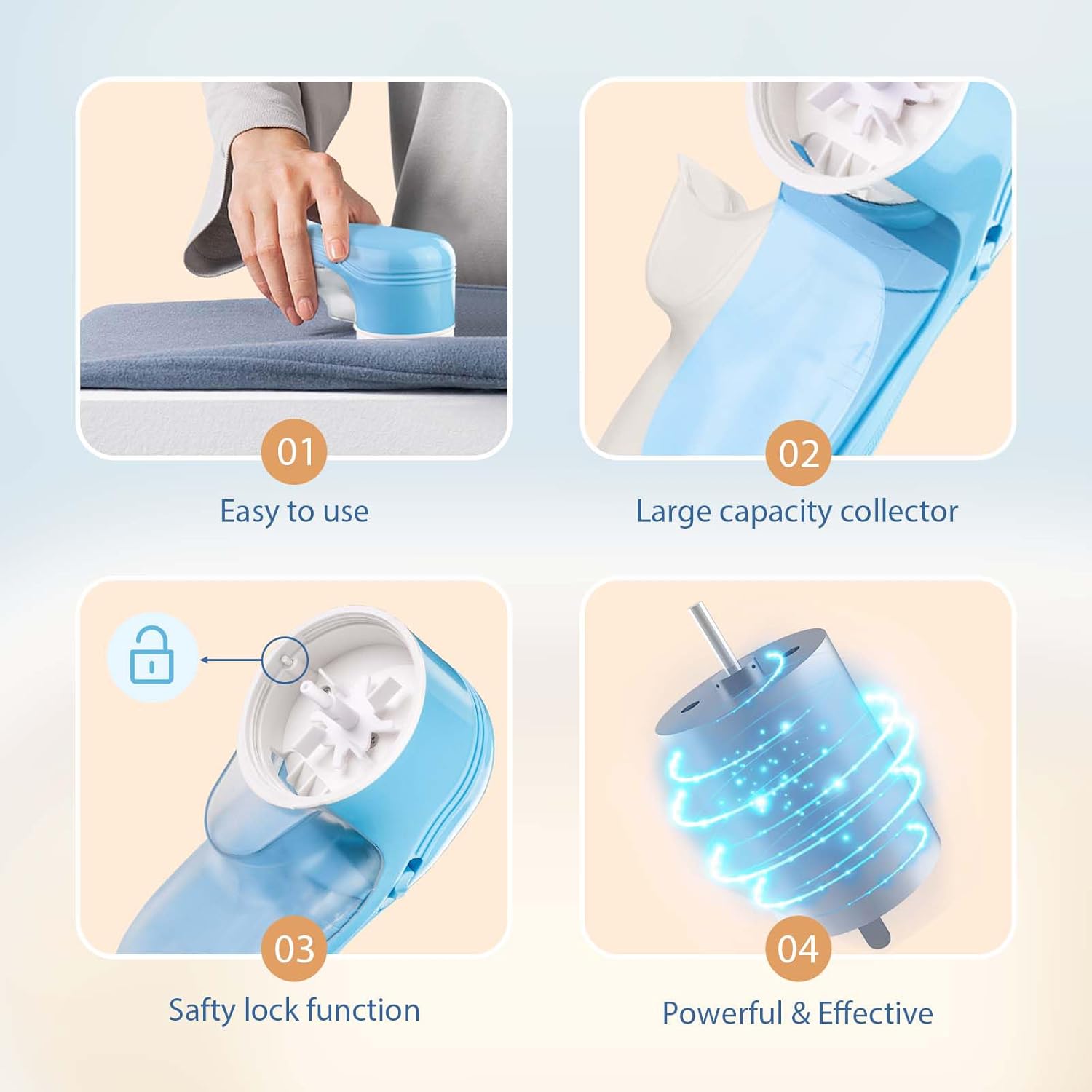 Thumbnail 5 de Tiptop Home Rasoir Anti Bouloche électrique rechargeable à 3 lames remplaçables