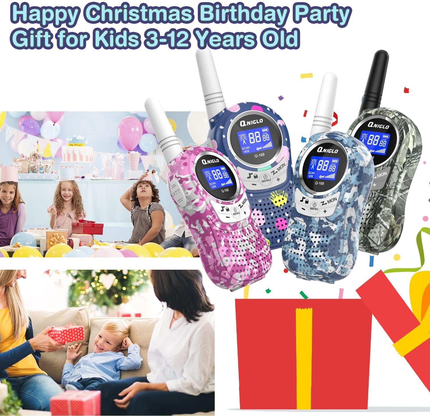 Thumbnail 4 de QNIGLO Q168Plus Talkie-Walkie Camouflage 4-pack