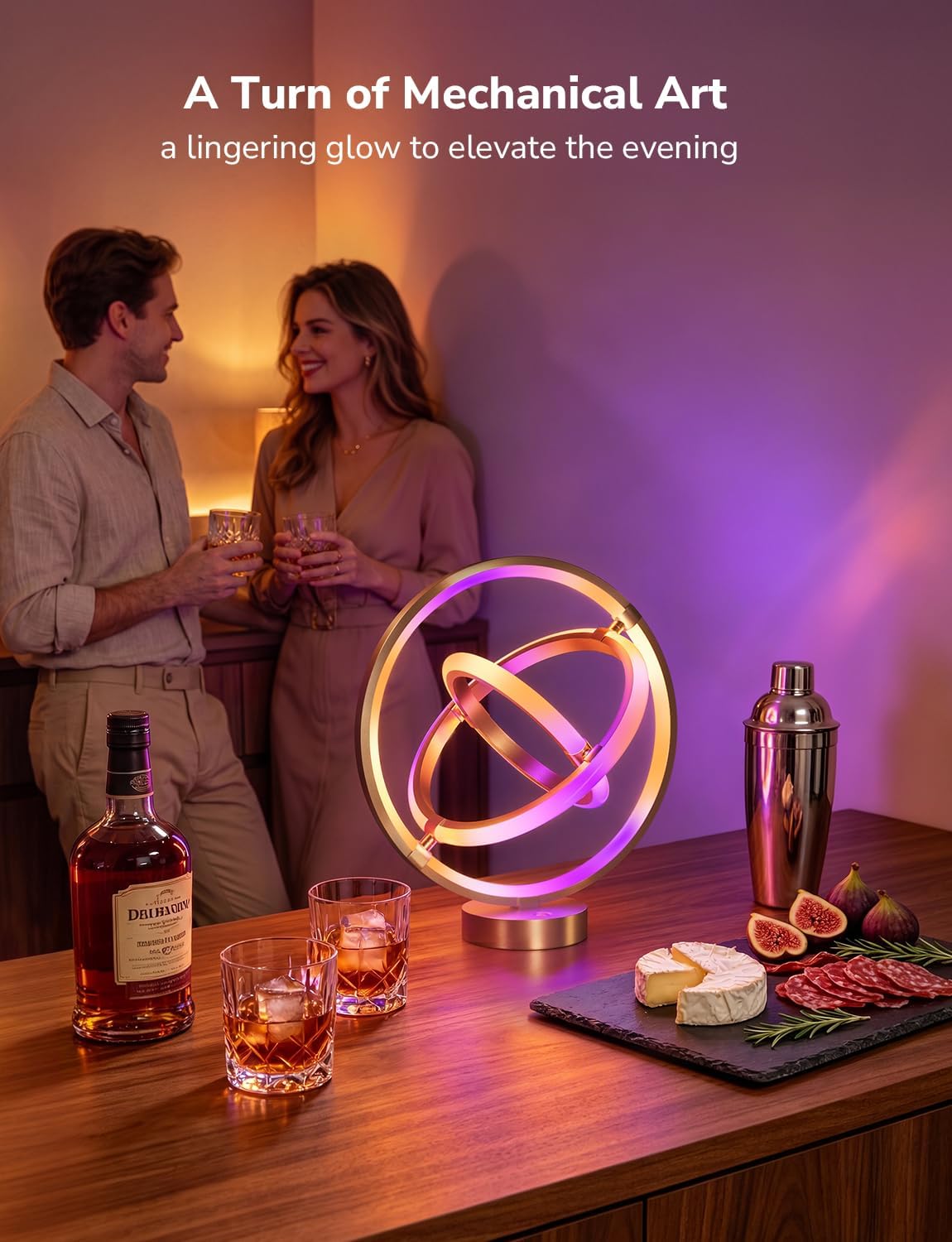 Detalle de Lepro TB1 AI Smart Table Lamp, RGB+IC Colour Effects, Music Sync and Voice Control