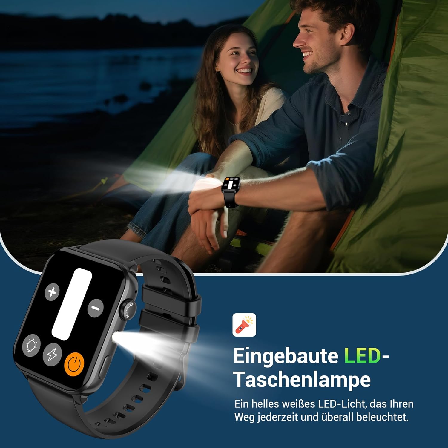 Detalle 2 de Baolubao Smartwatch 1,91 Zoll Fitnessuhr