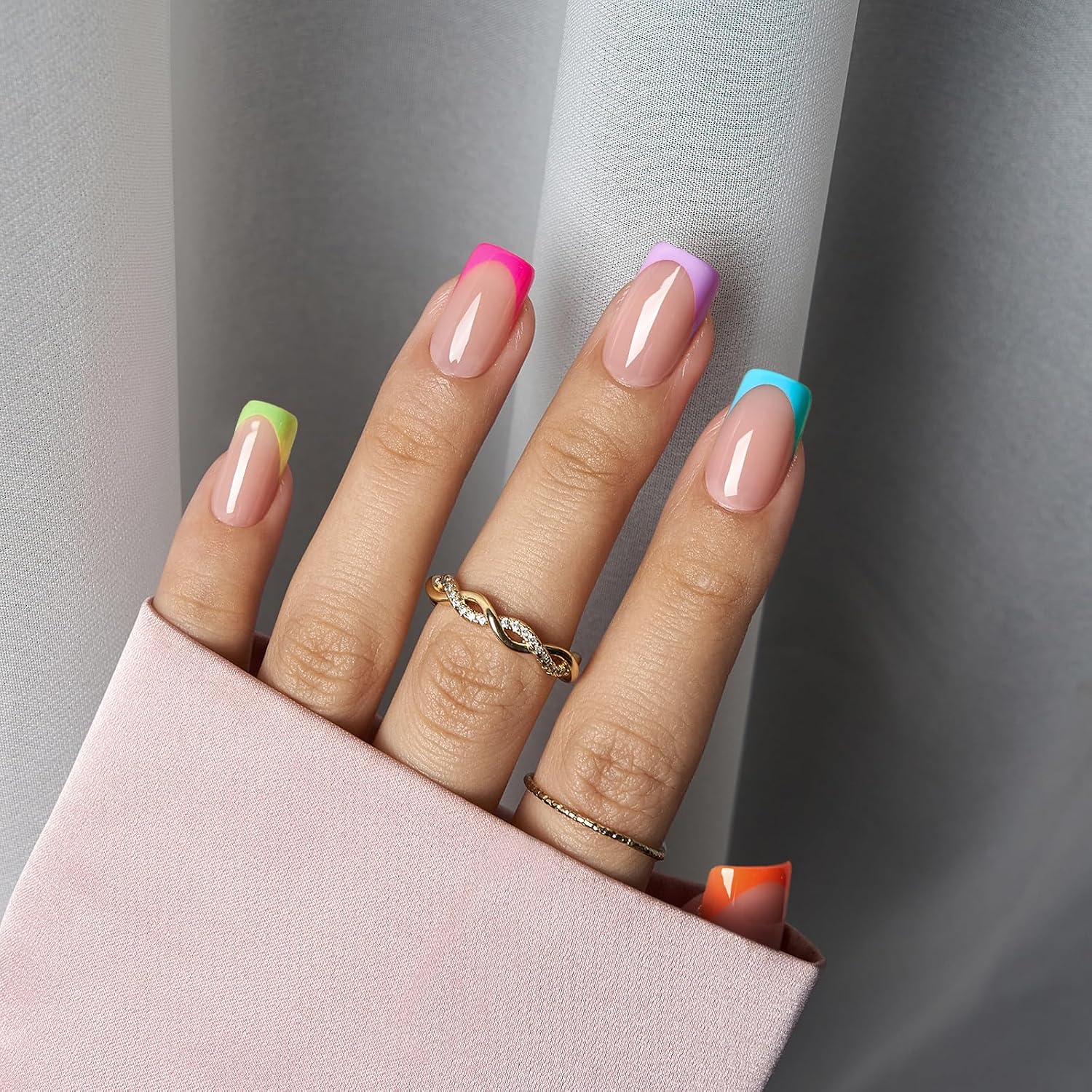 Thumbnail 1 de BTArtboxnails Short Square French Tips