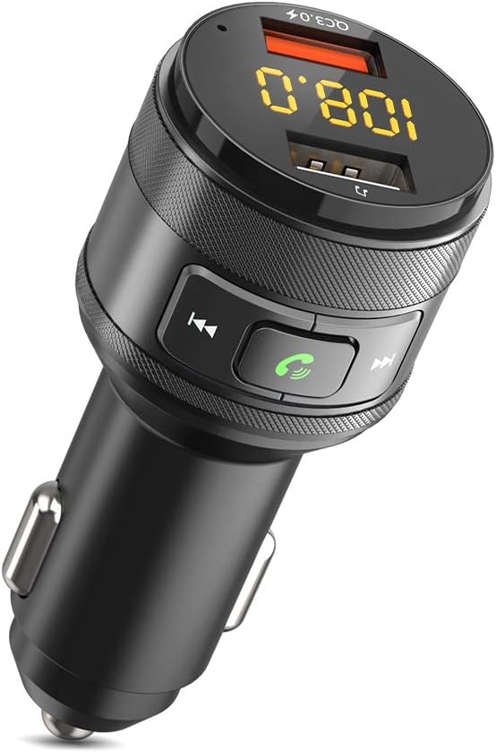 Detalle de ZeaLife Bluetooth FM Transmitter für Auto – mit 2× USB, QC3.0 und Freisprecheinrichtung