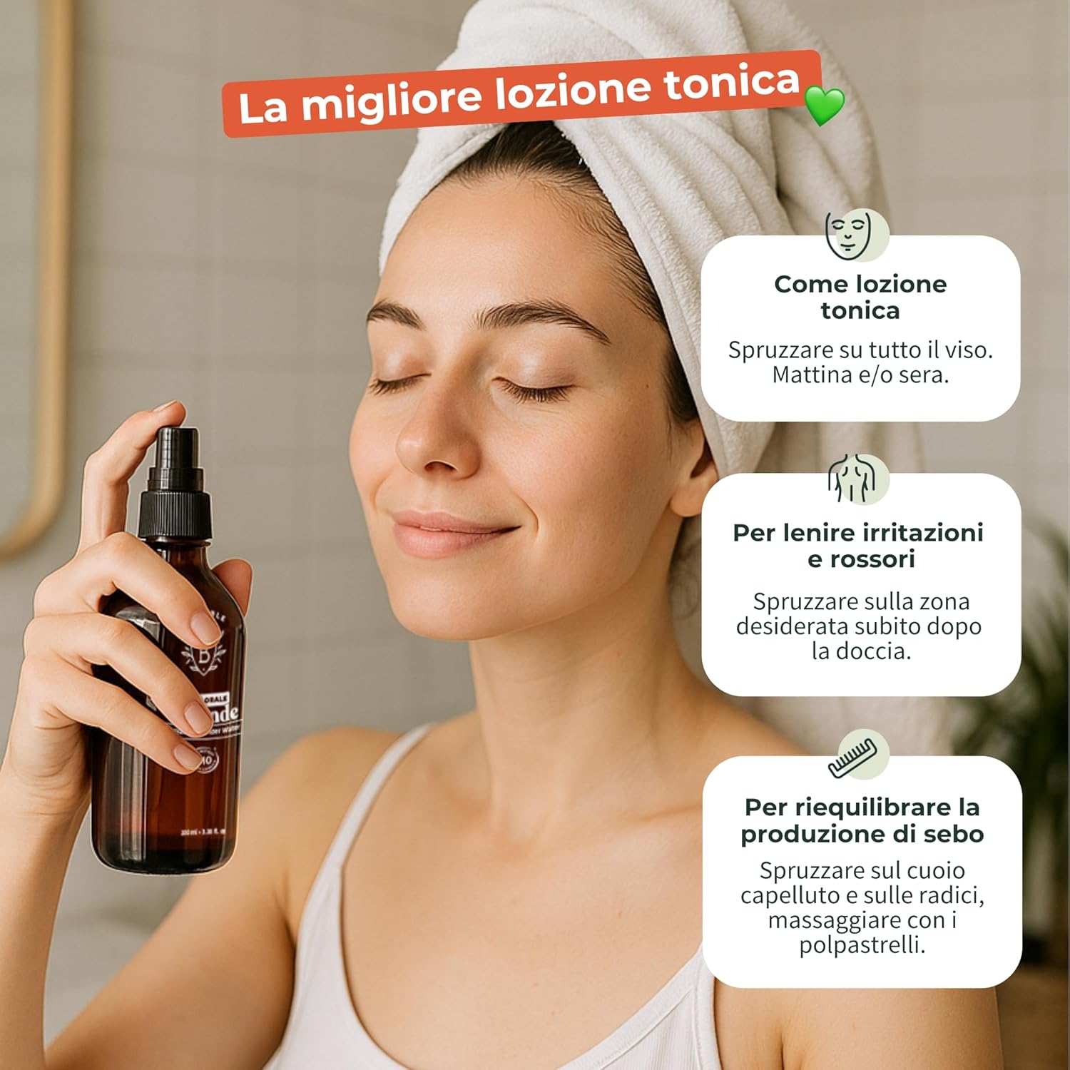 Thumbnail 6 de BIONOBLE Idrolato di Lavanda Bio: idrolato 100% naturale in sprays di vetro da 200 ml