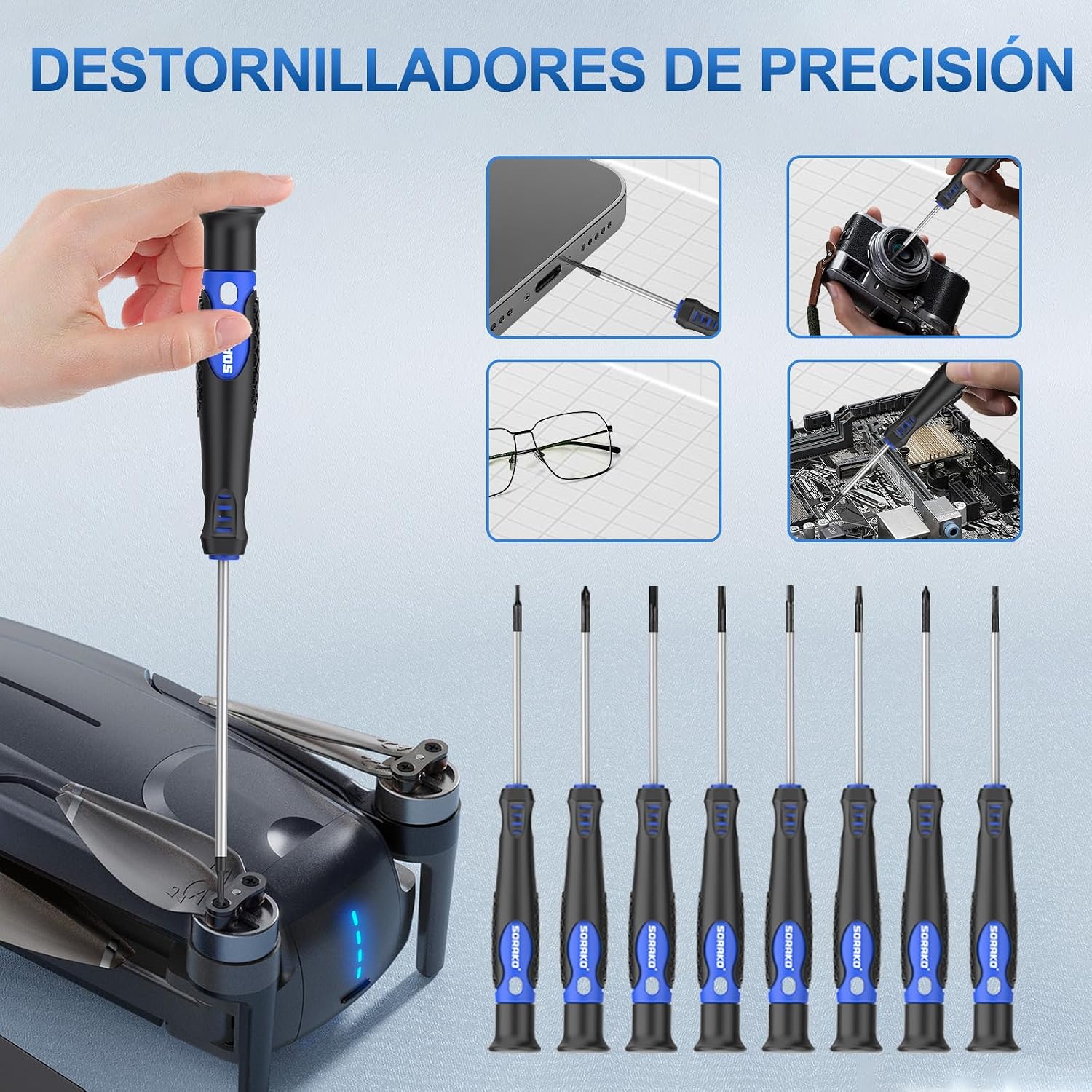 Detalle 2 de SORAKO Juego destornilladores 40 piezas magnéticas